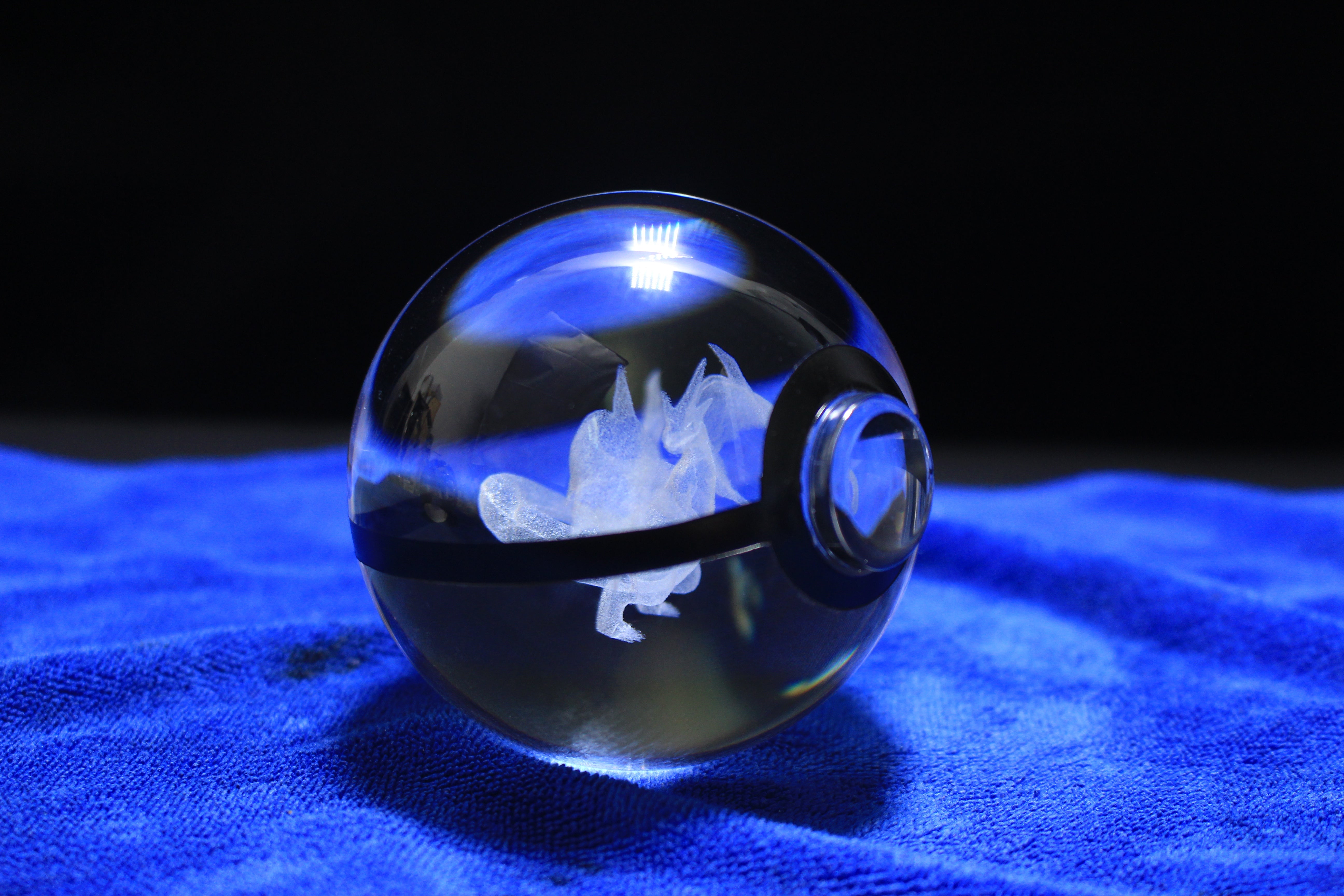 Mega Charizard Y Large Crystal Pokeball