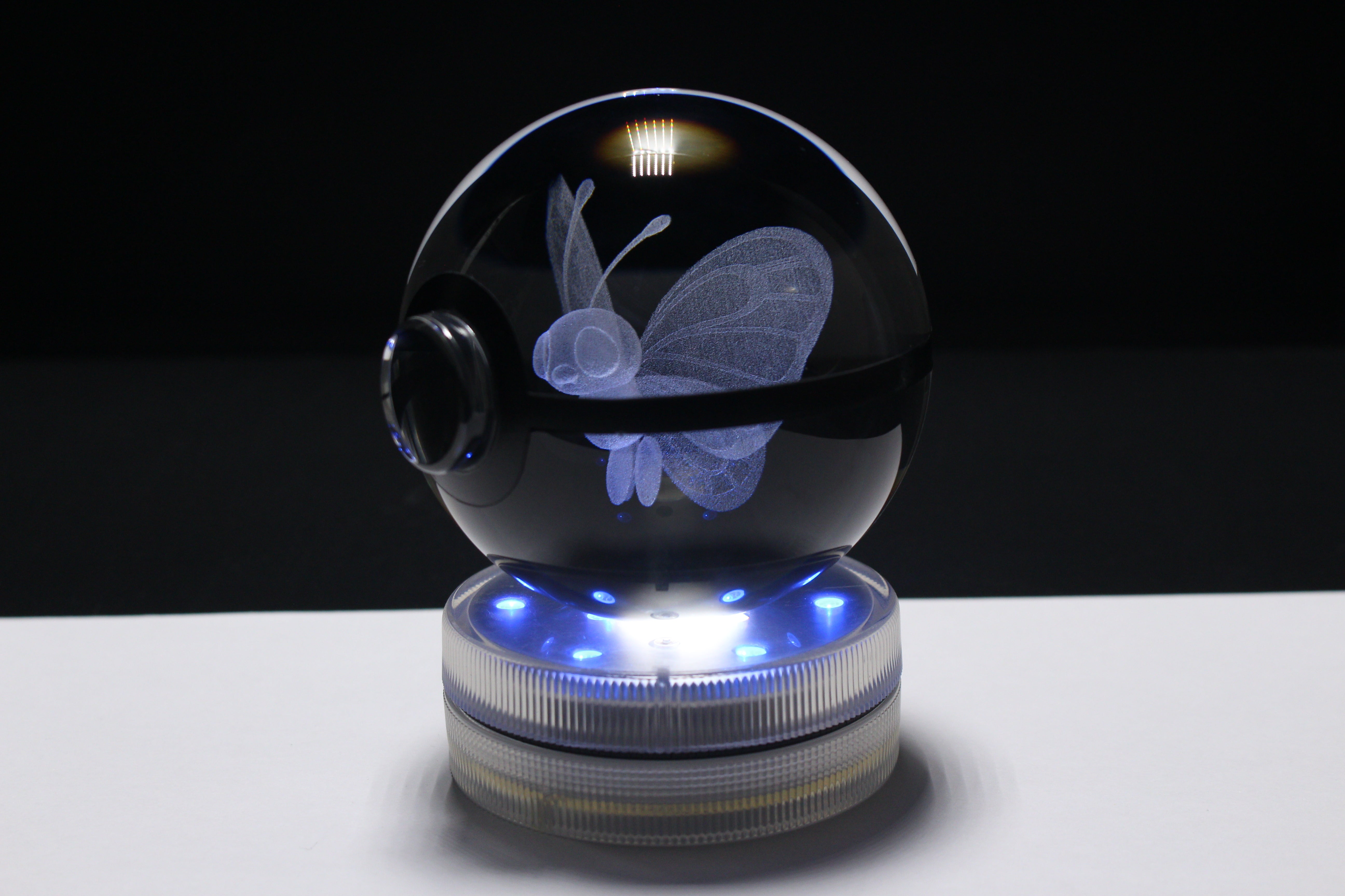 Butterfree Large Crystal Pokeball