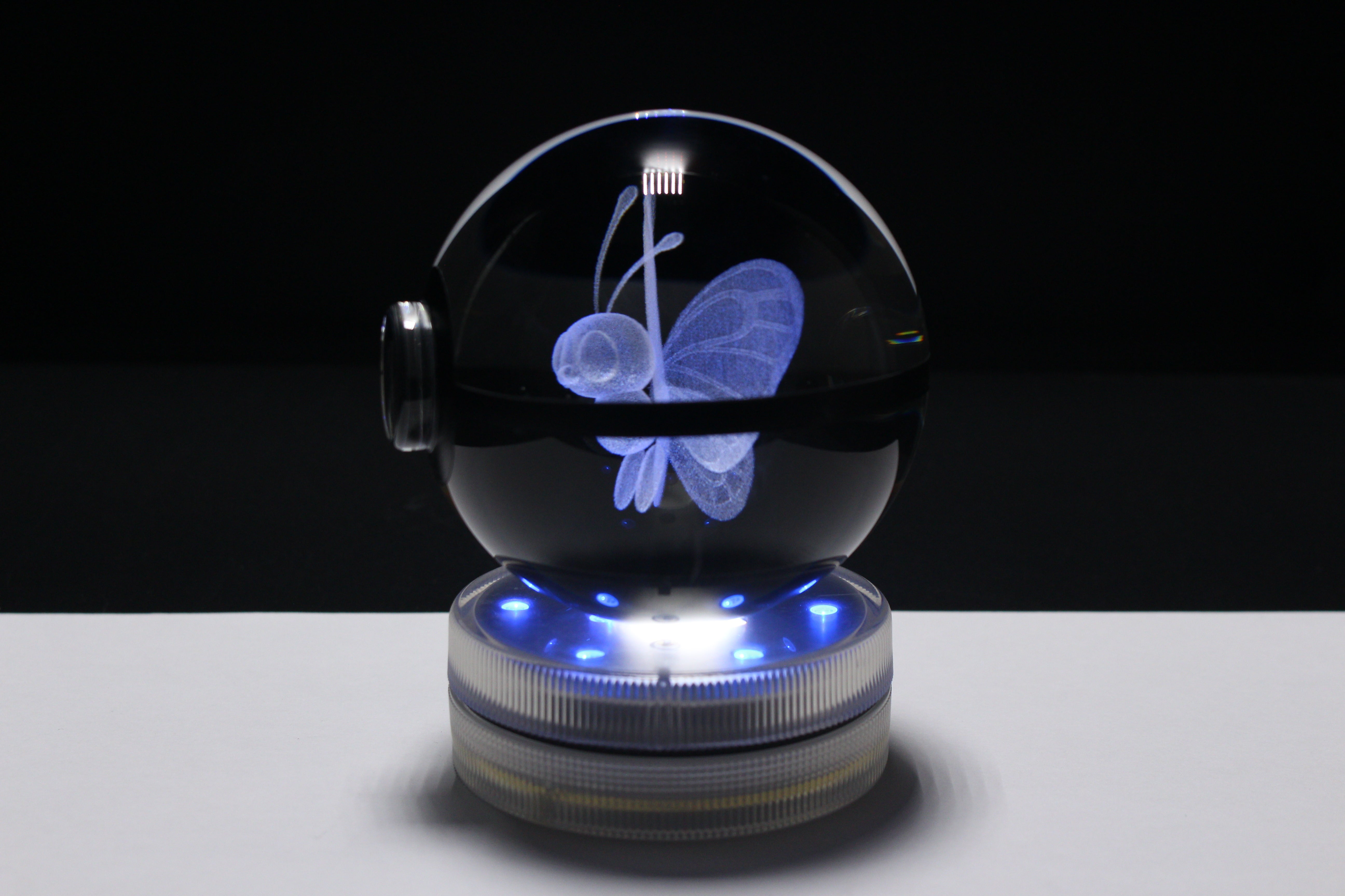 Butterfree Large Crystal Pokeball