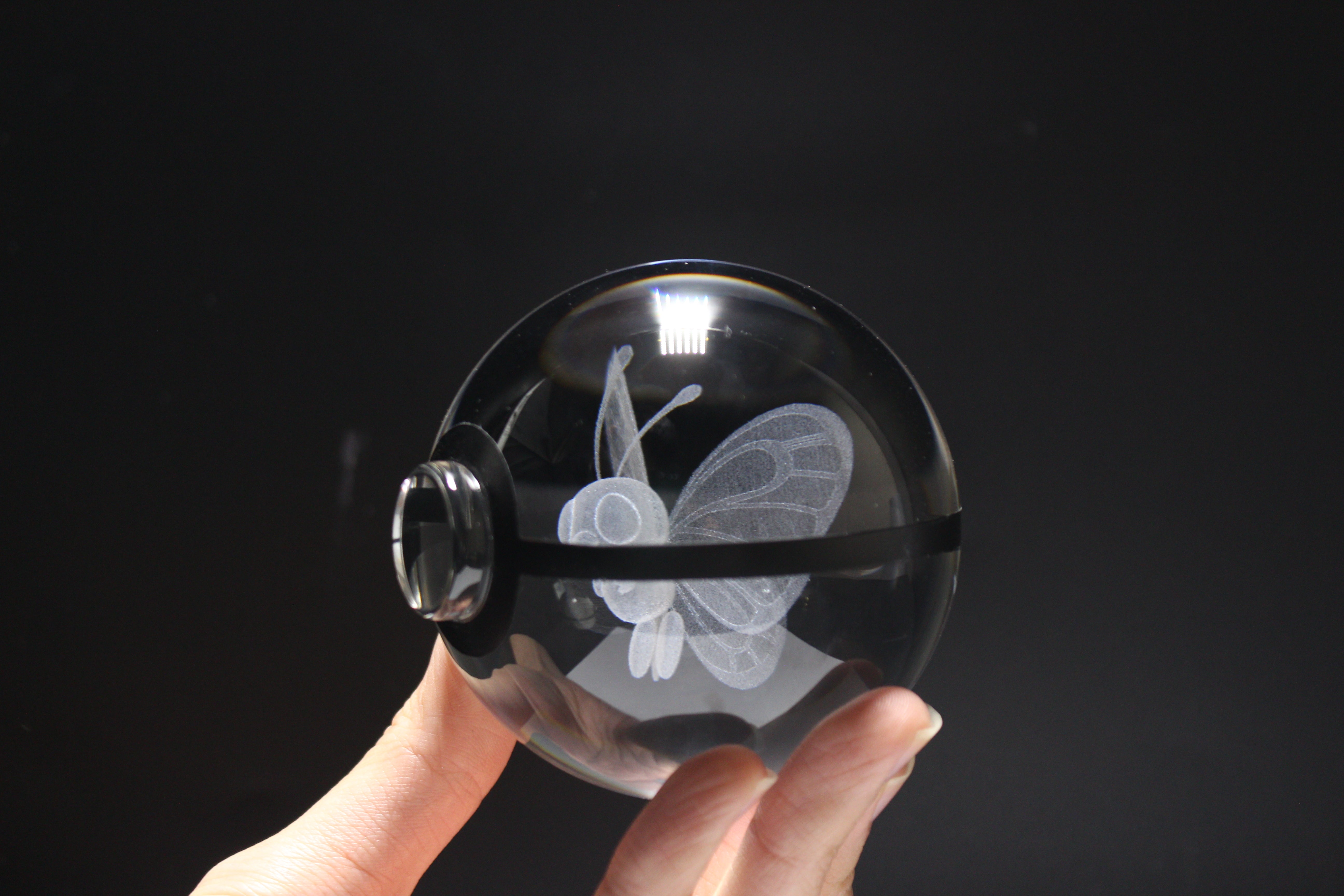 Butterfree Large Crystal Pokeball