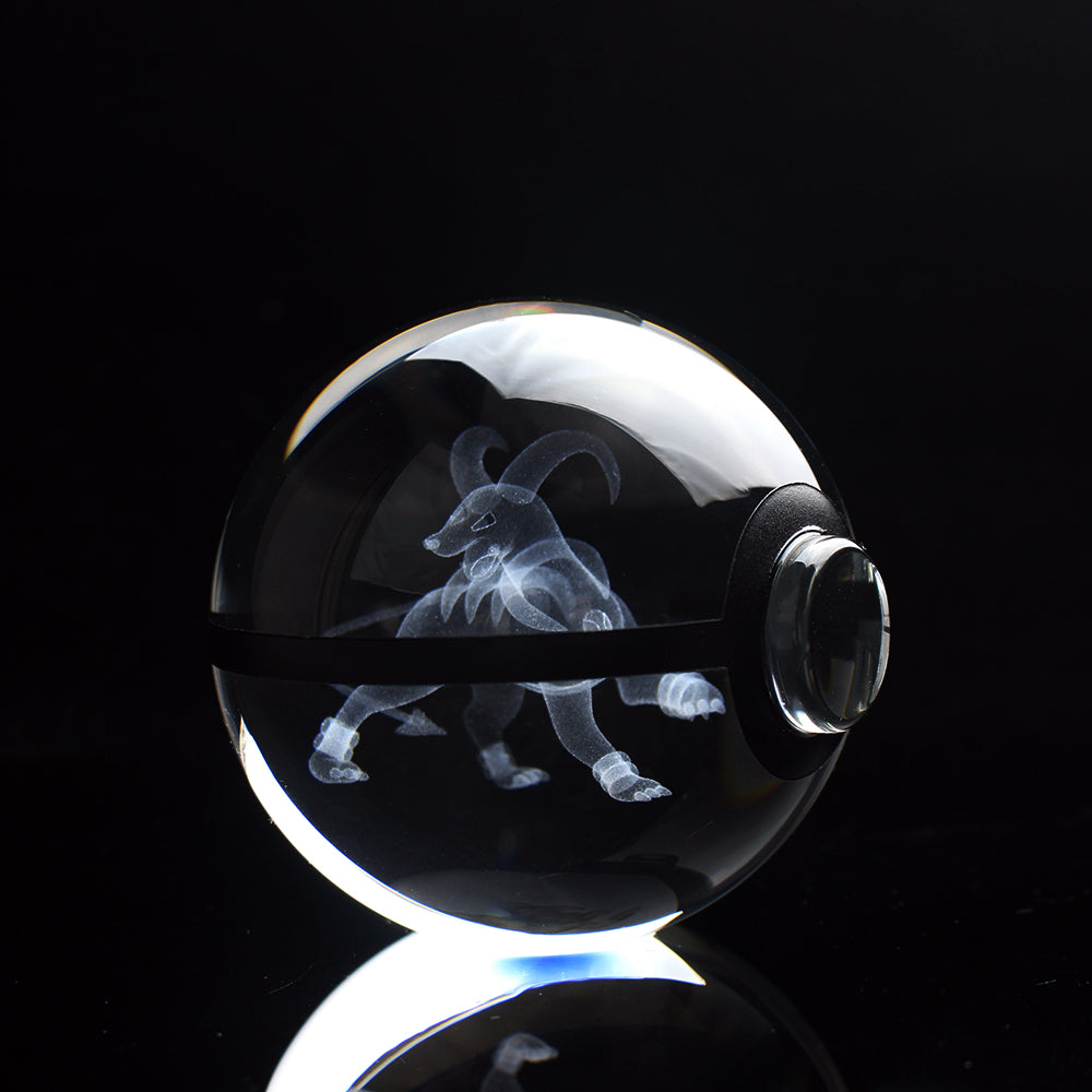 Houndoom Large Crystal Pokeball