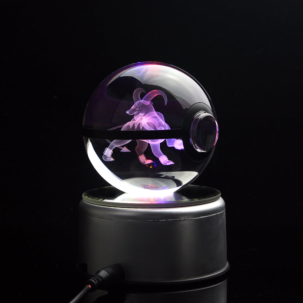 Houndoom Large Crystal Pokeball