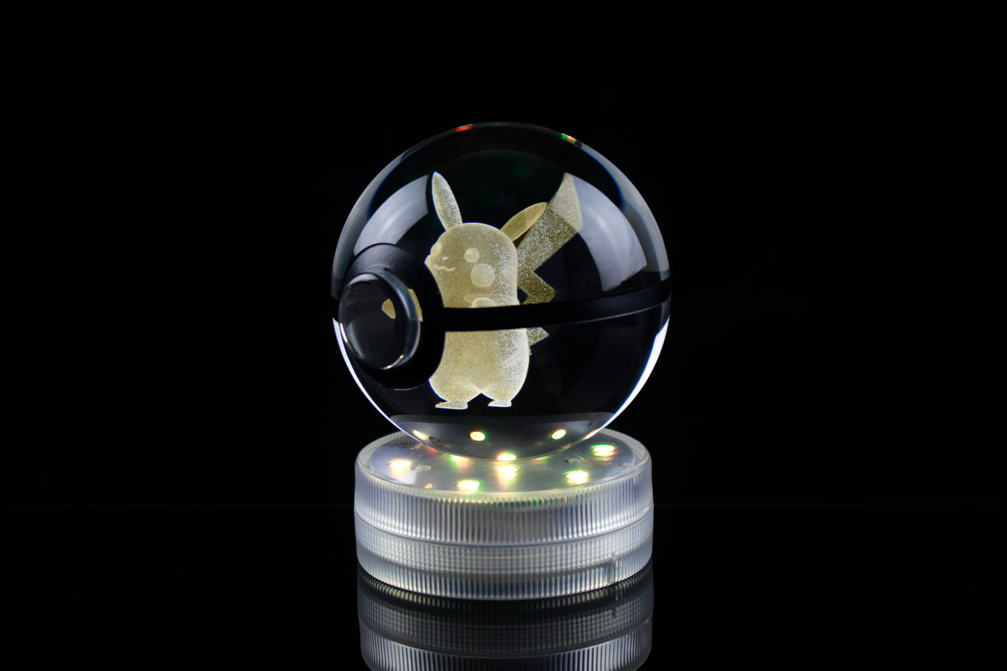 Pikachu Large Crystal Pokeball