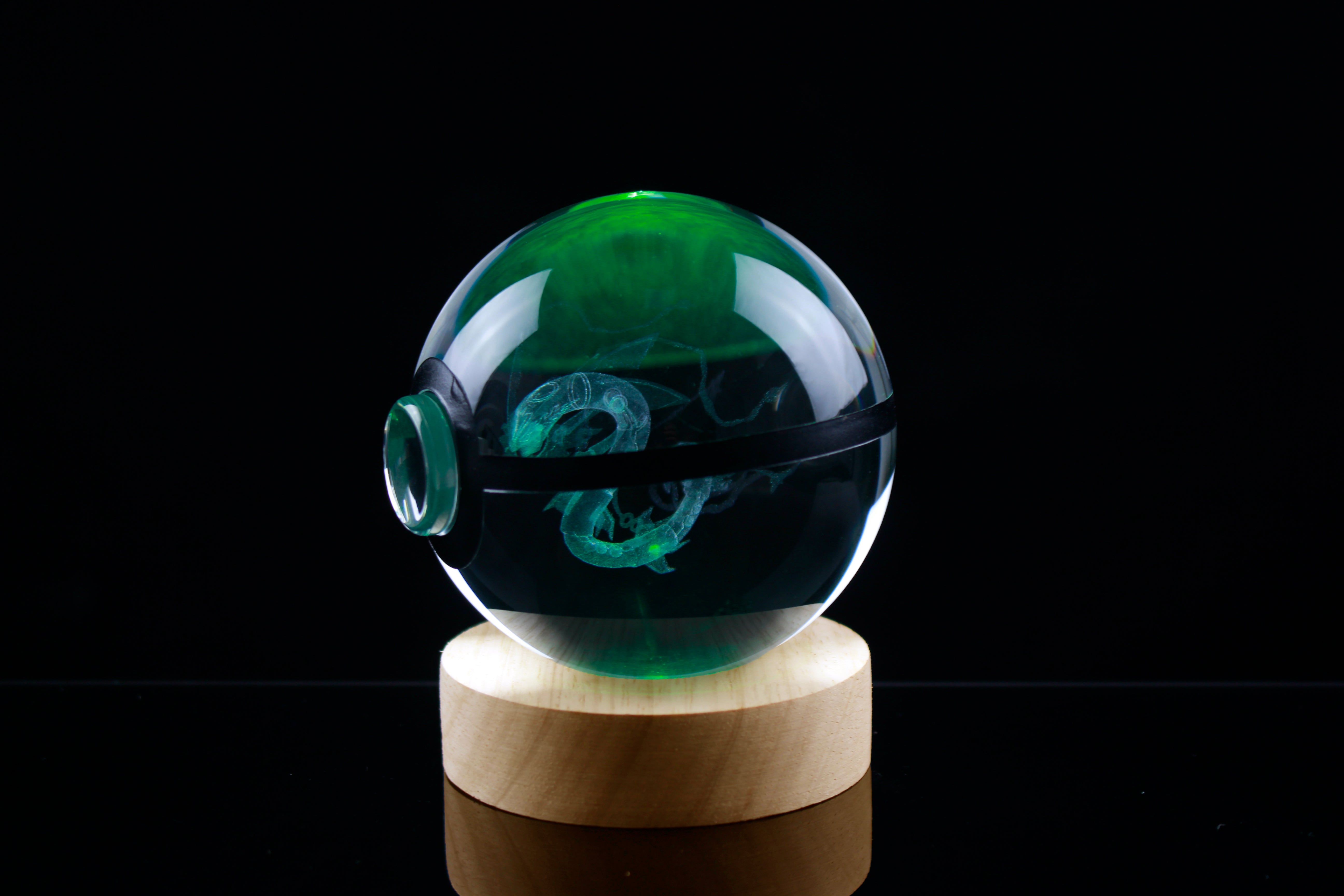 Mega Rayquaza Large Crystal Pokeball