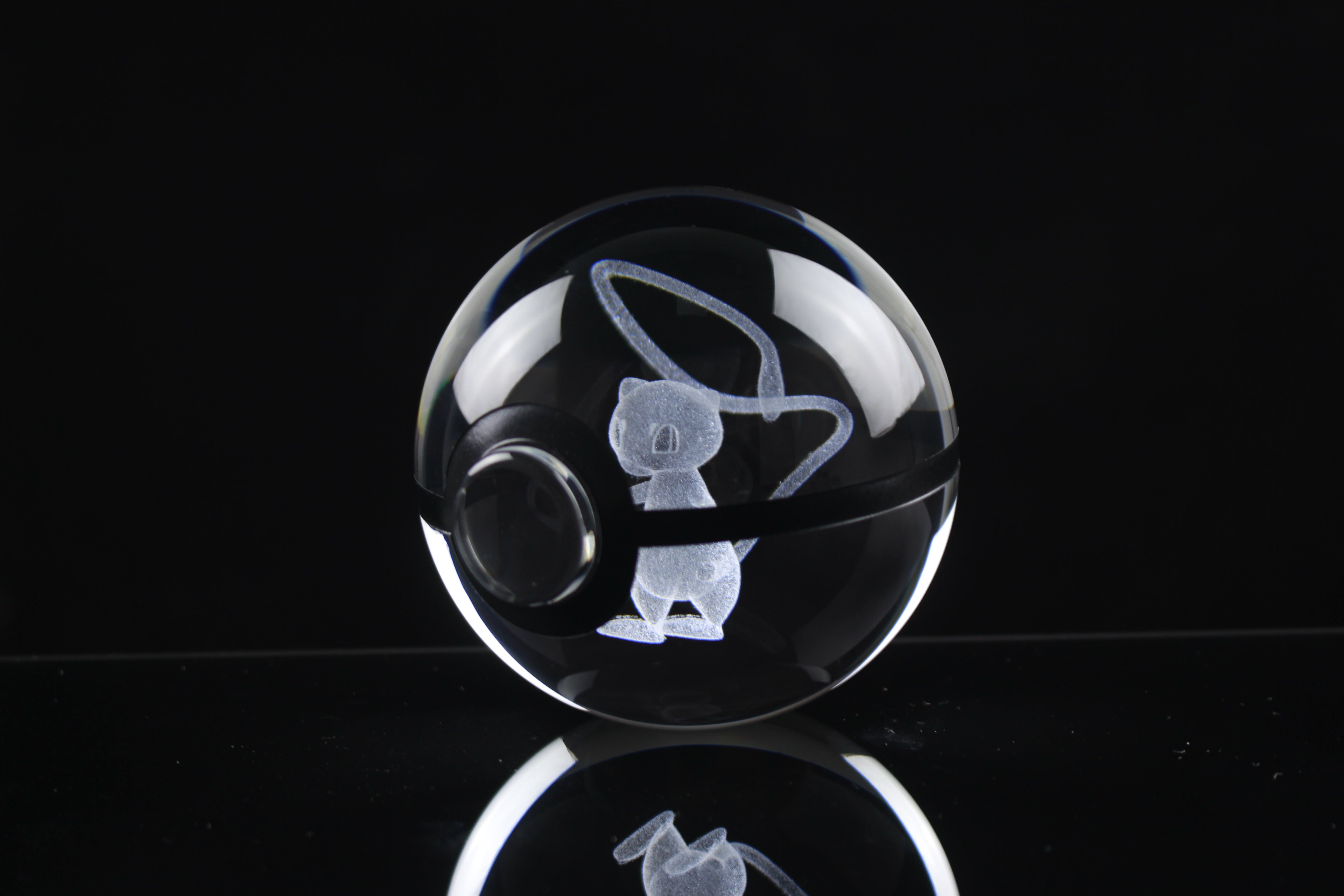 Mew Large Crystal Pokeball