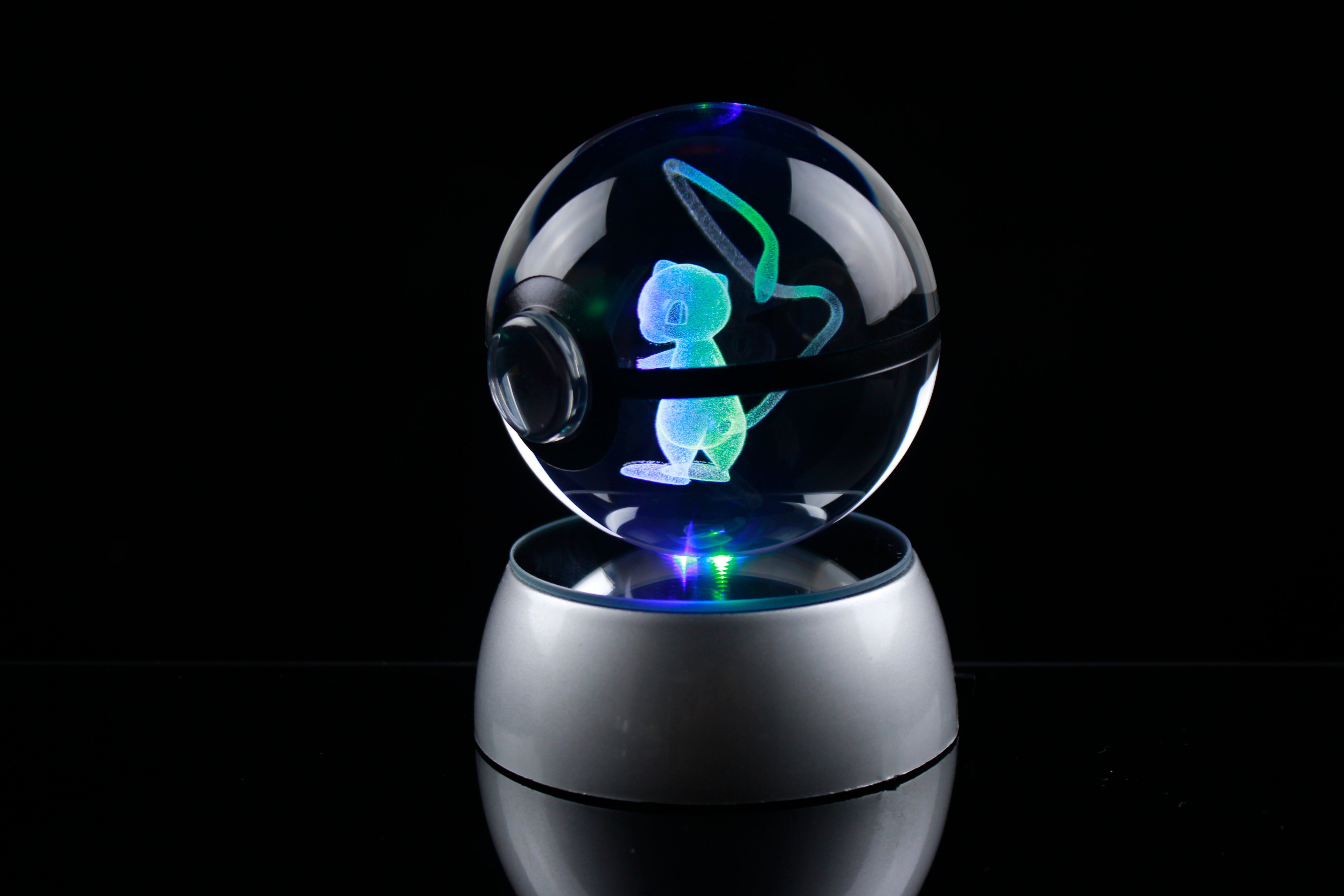 Mew Large Crystal Pokeball