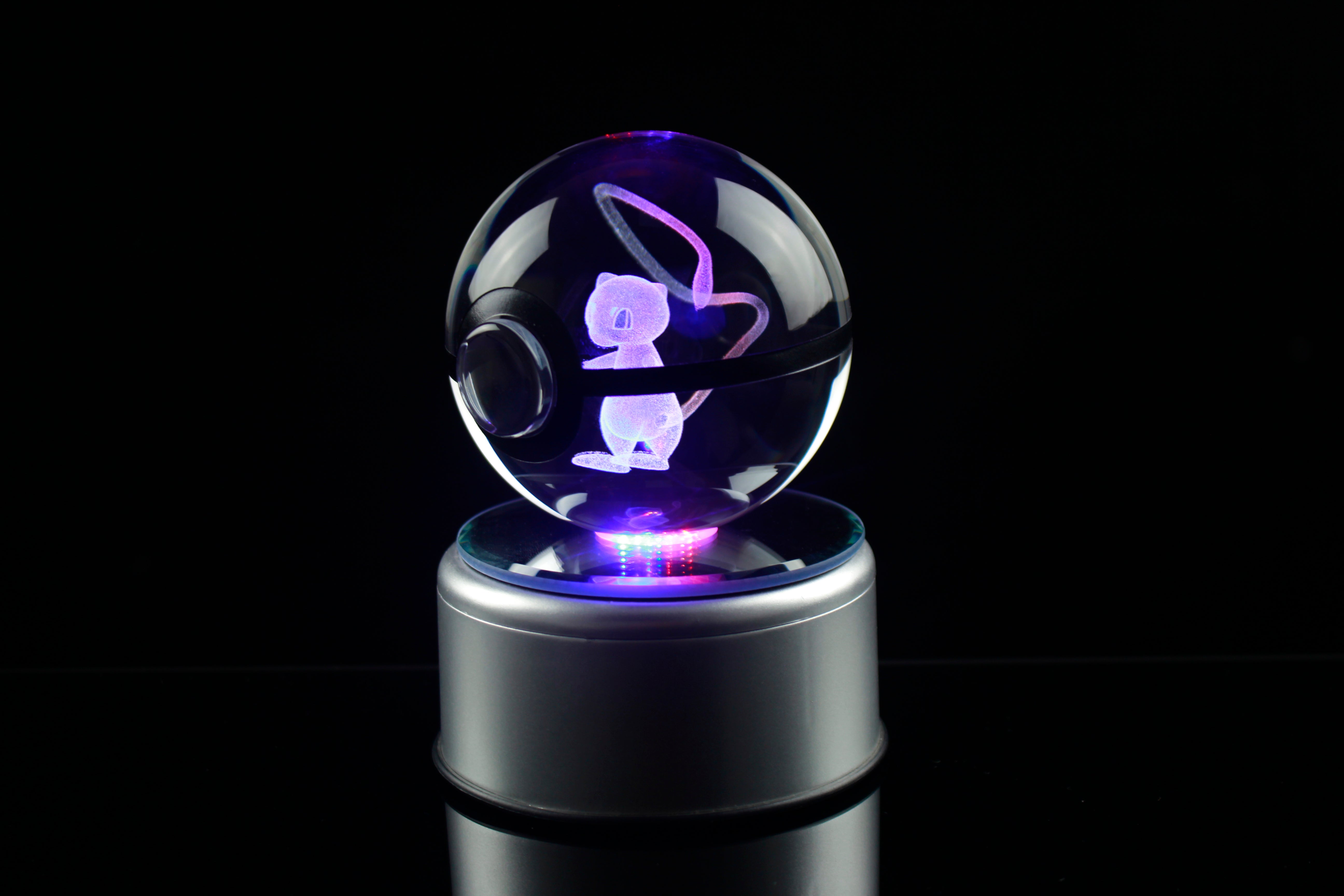 Mew Large Crystal Pokeball