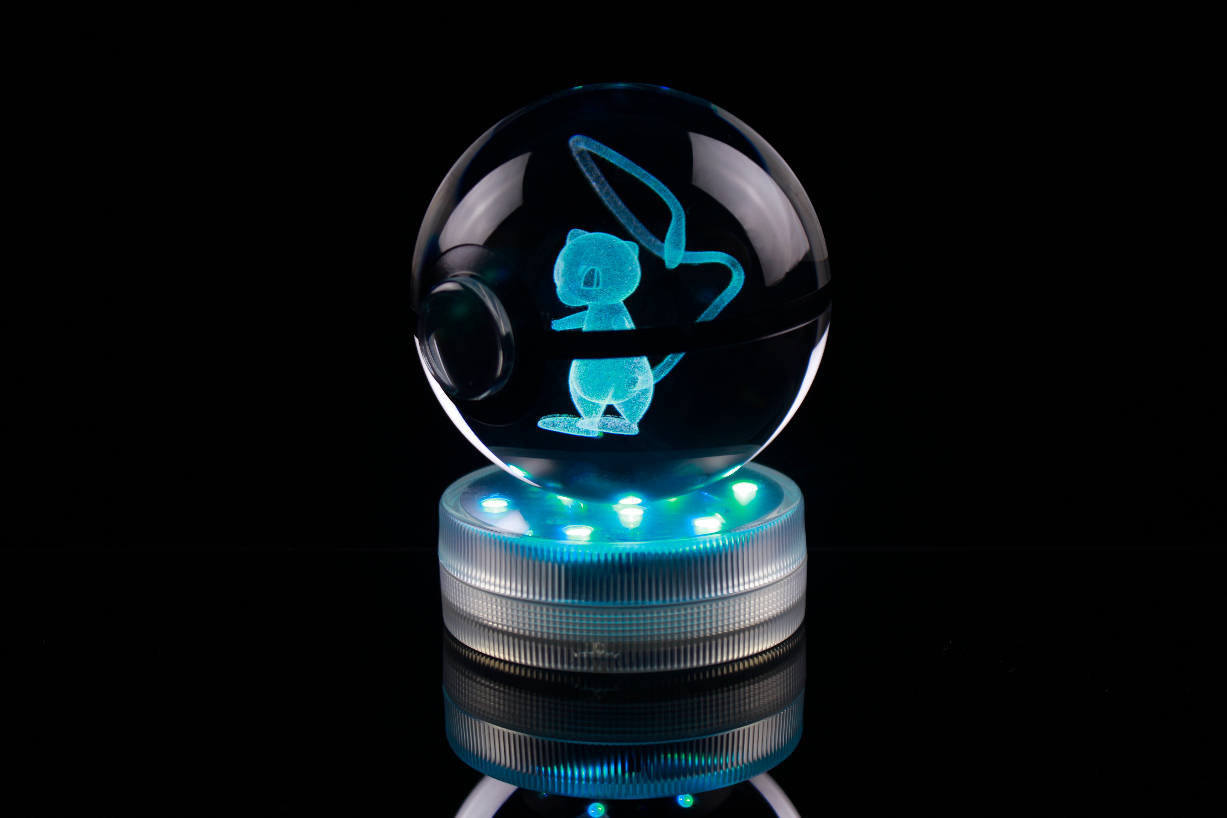 Mew Large Crystal Pokeball