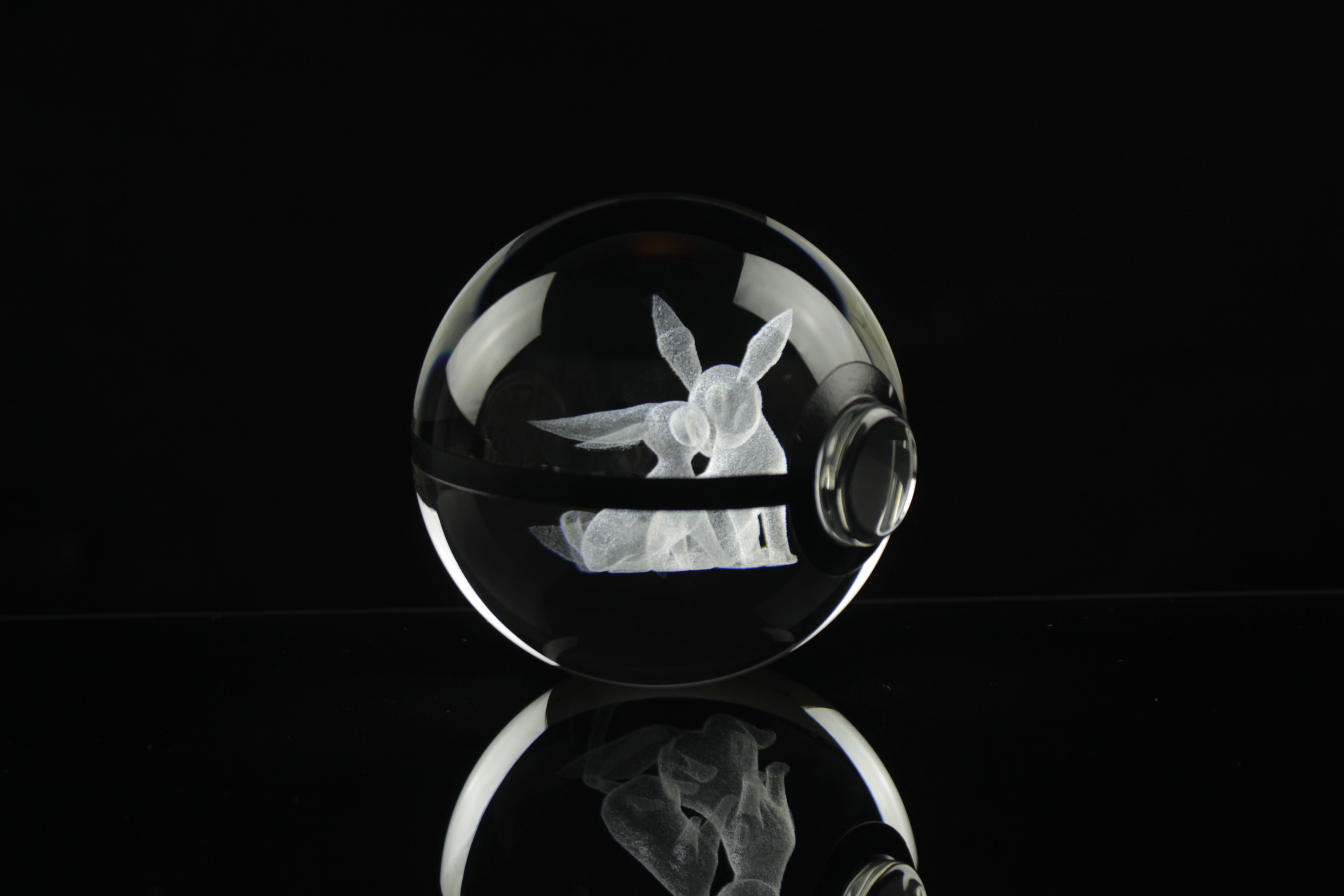 Umbreon and Espeon Large Crystal Pokeball