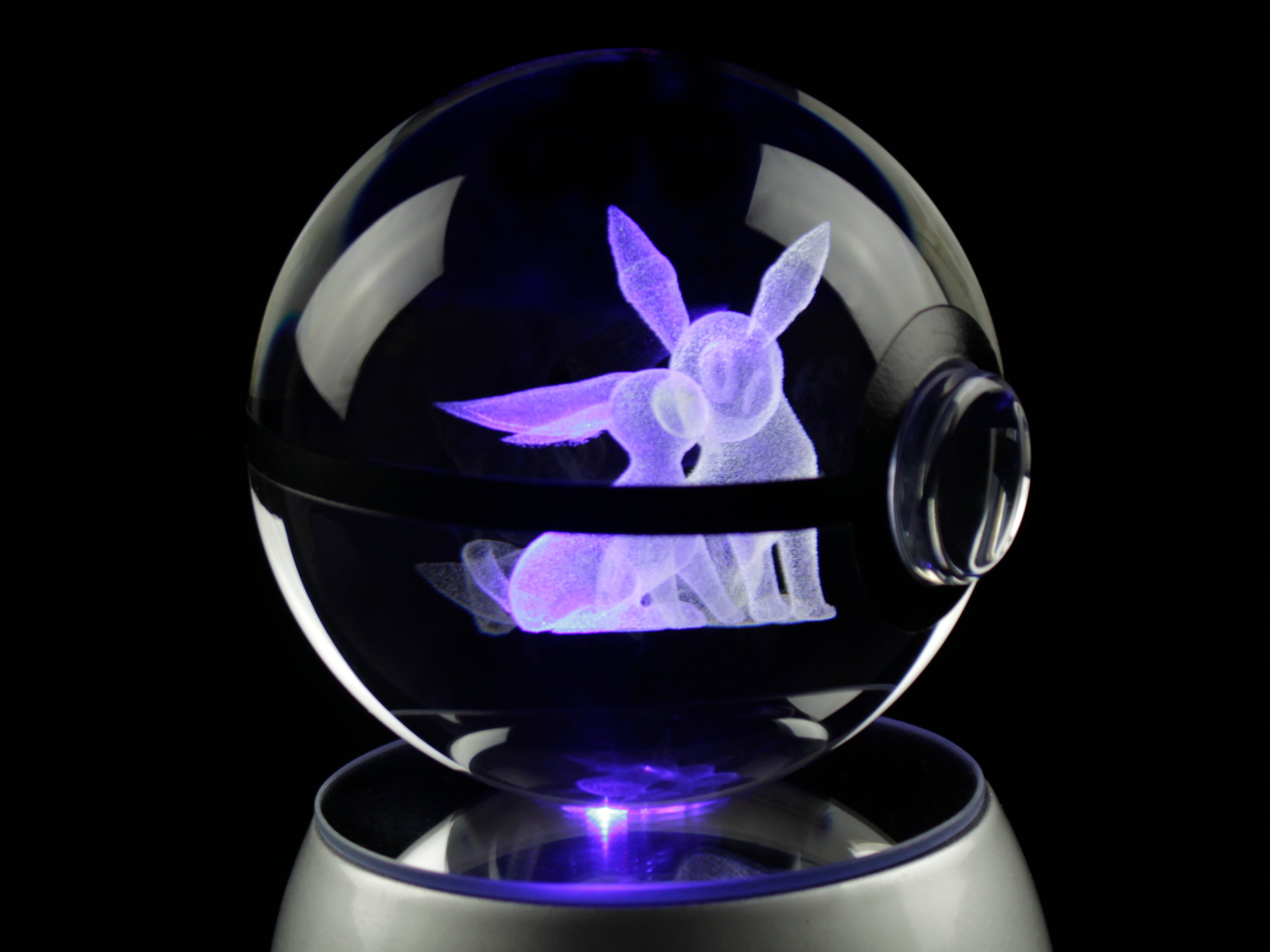 Large Ribbon Pokeball Glowing Pokeballs - The Original & the Best Crystal Pokeballs ...