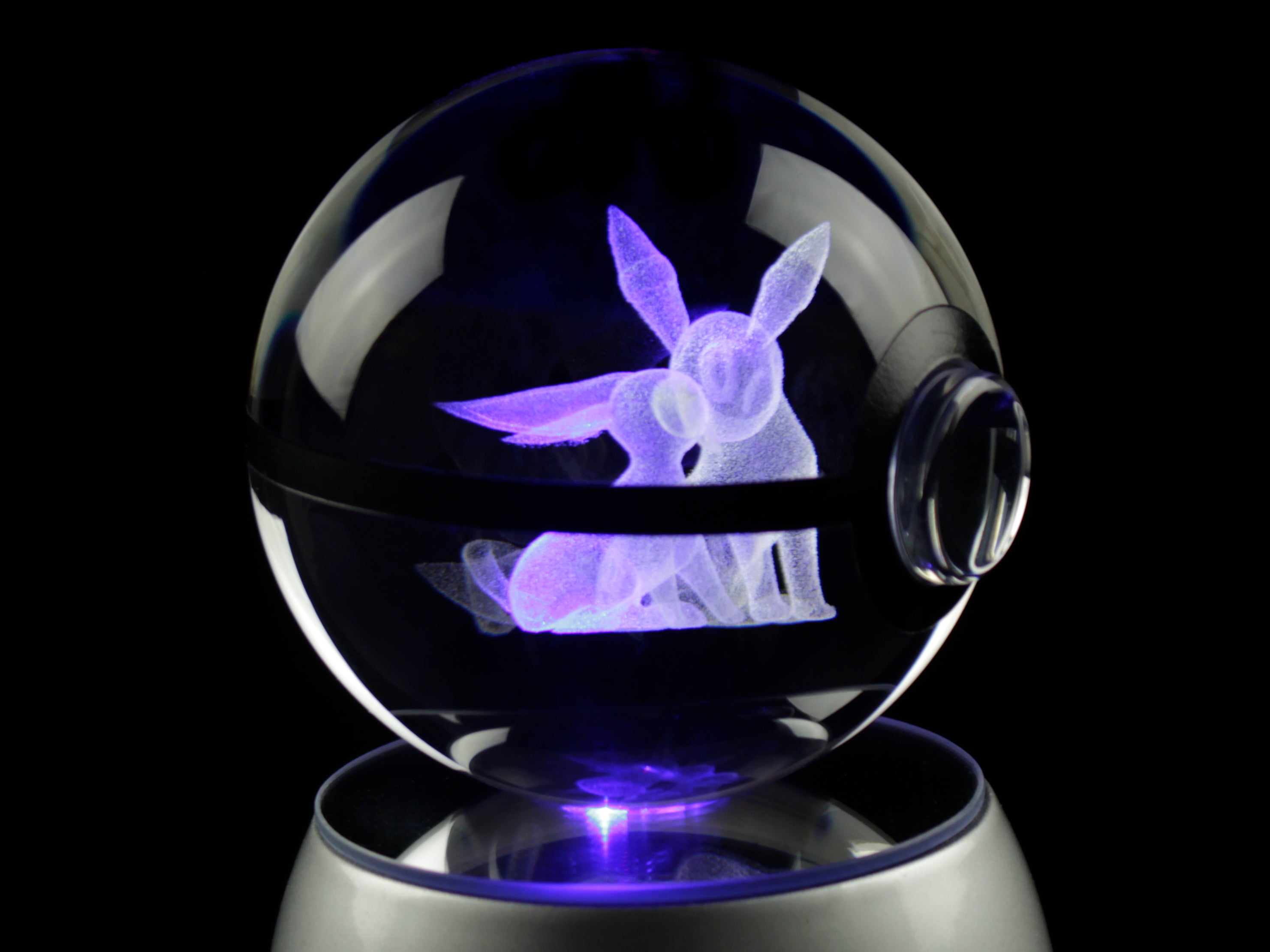 Umbreon and Espeon Large Crystal Pokeball