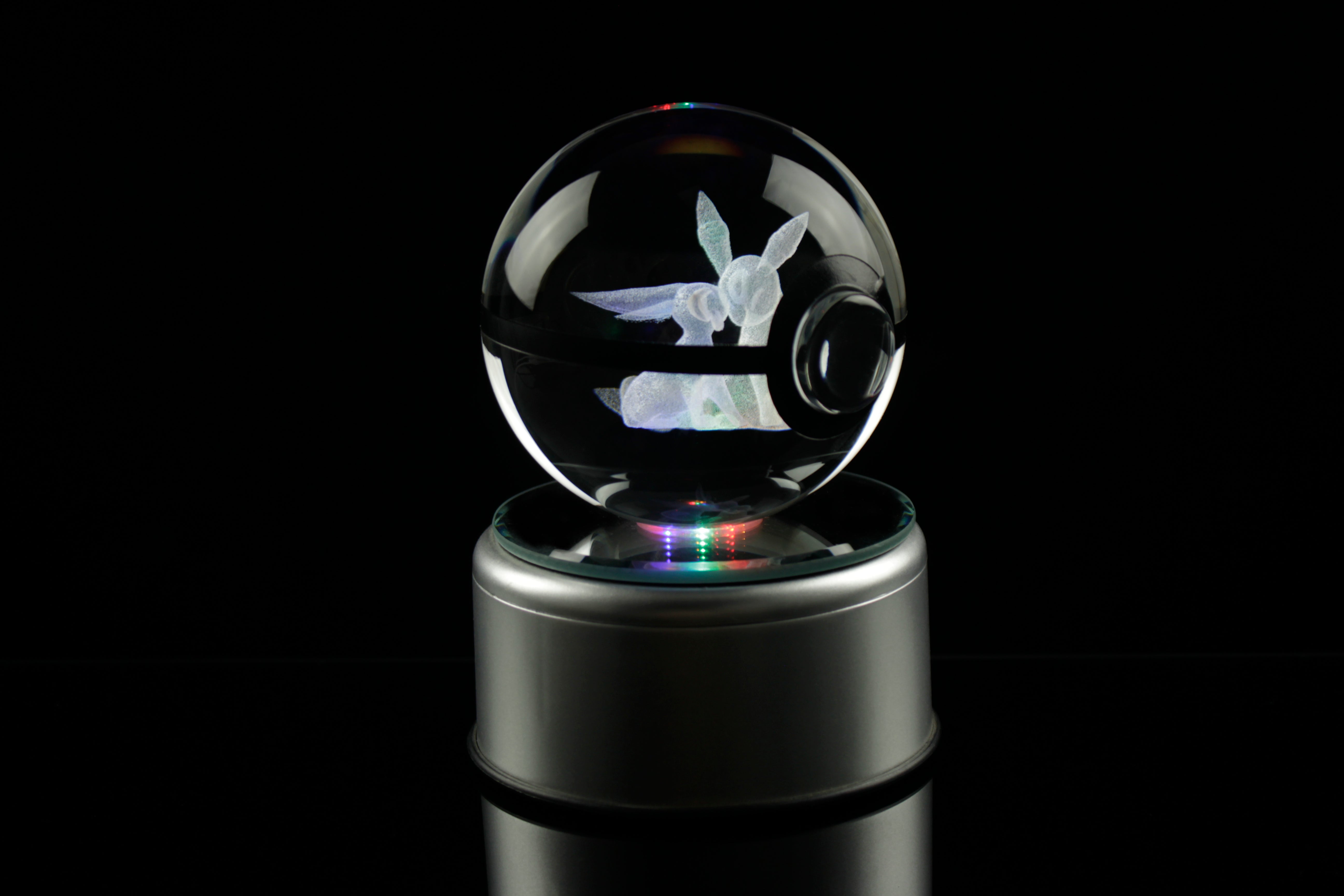 Umbreon and Espeon Large Crystal Pokeball