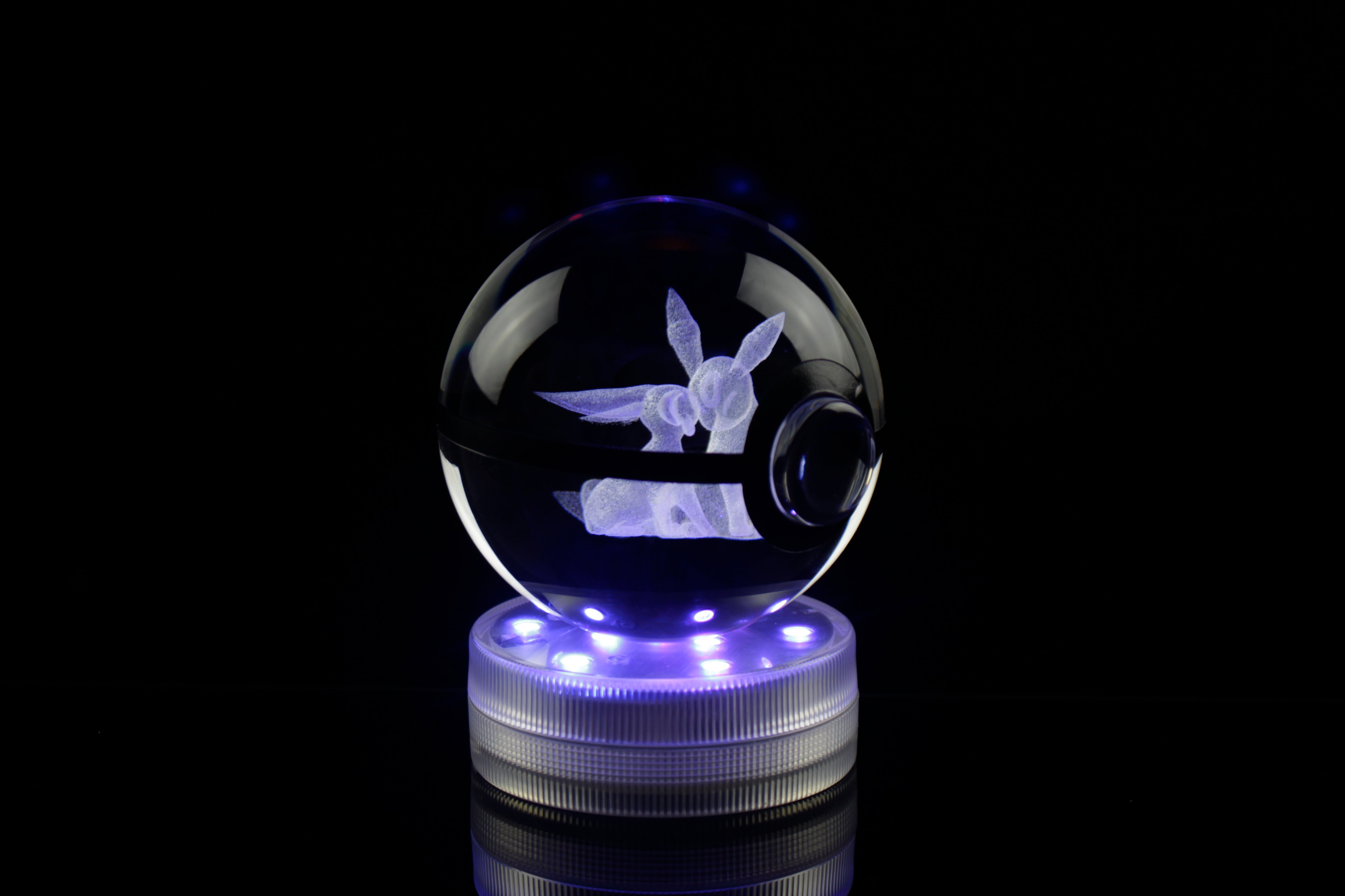 Umbreon and Espeon Large Crystal Pokeball