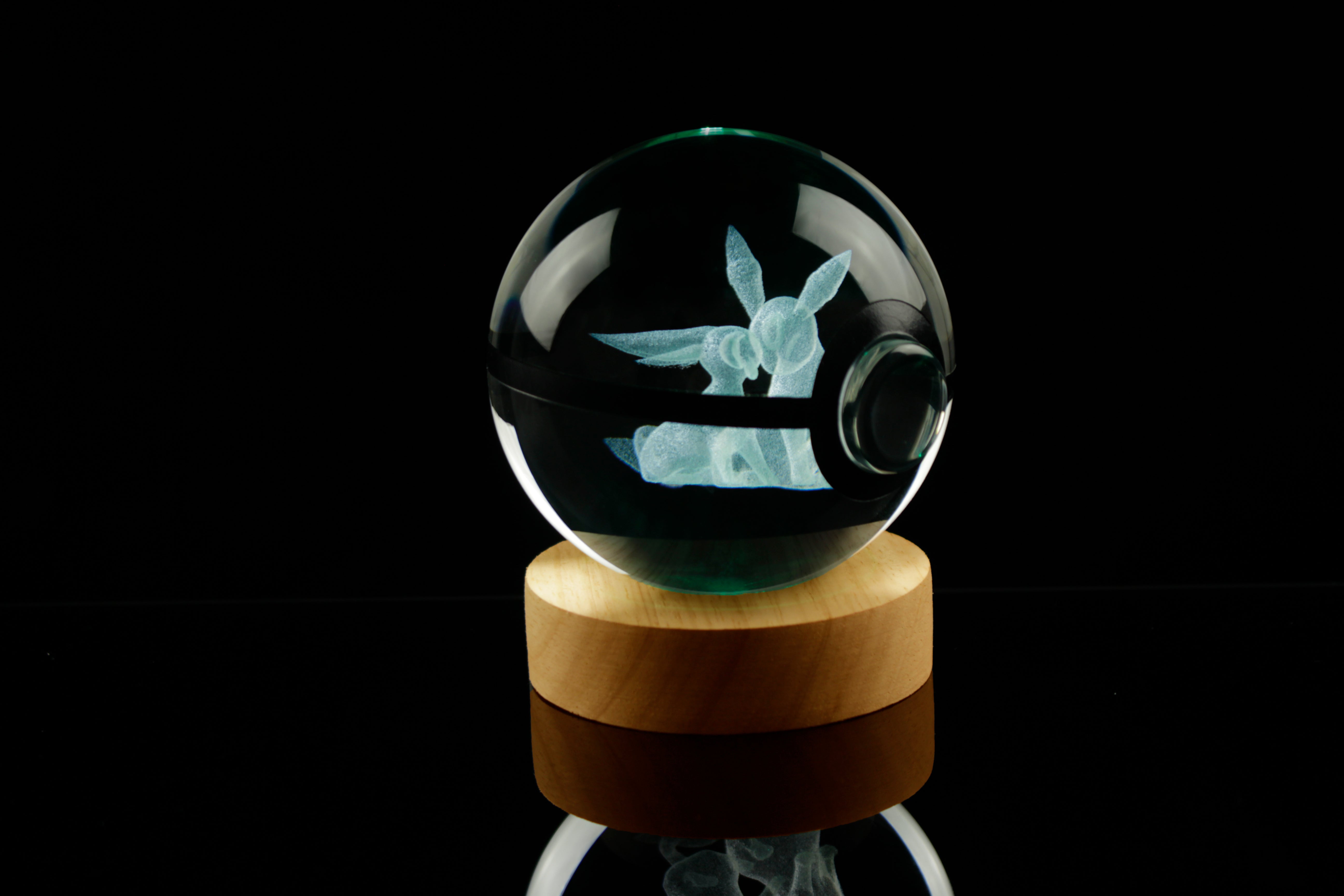 Umbreon and Espeon Large Crystal Pokeball