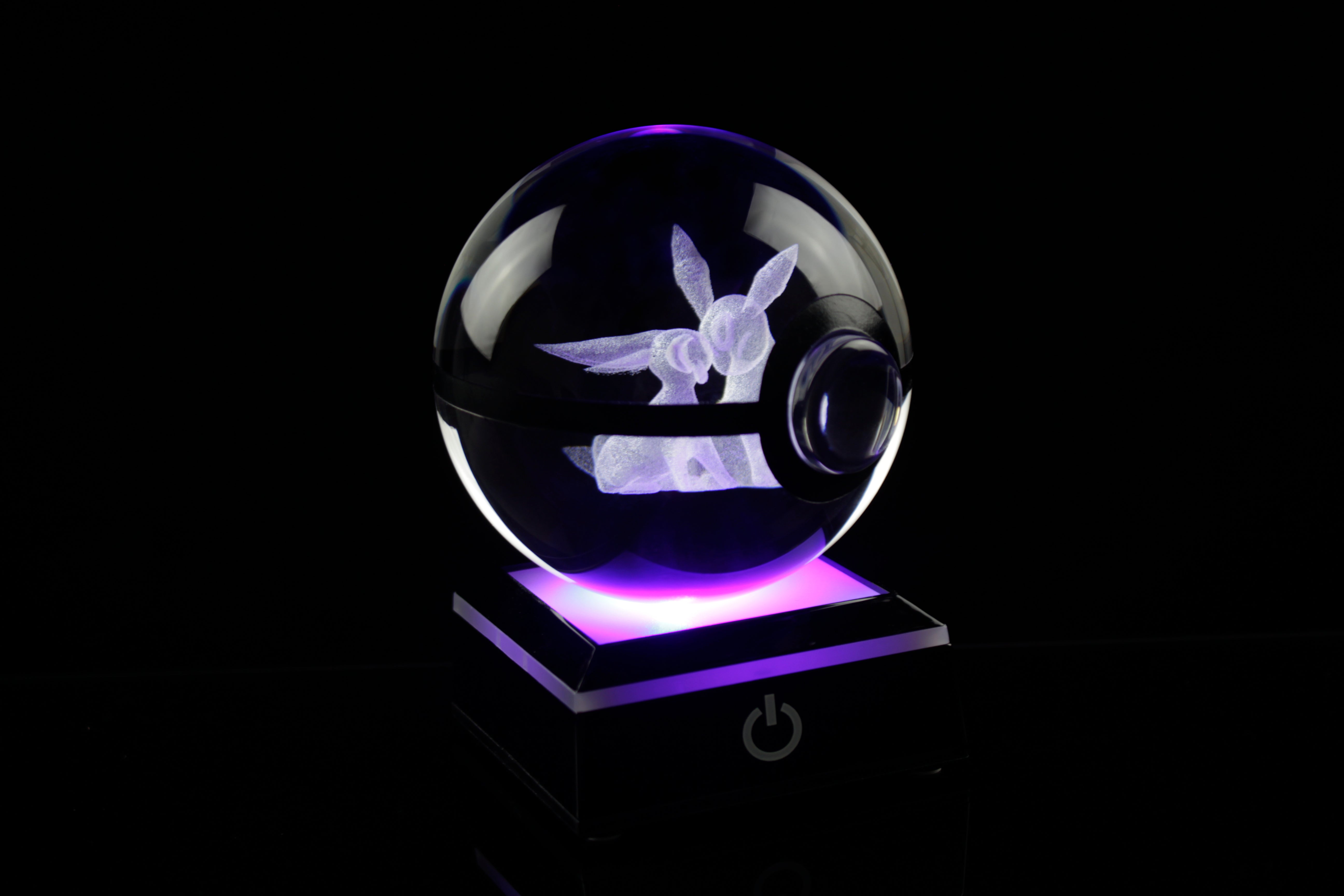 Umbreon and Espeon Large Crystal Pokeball