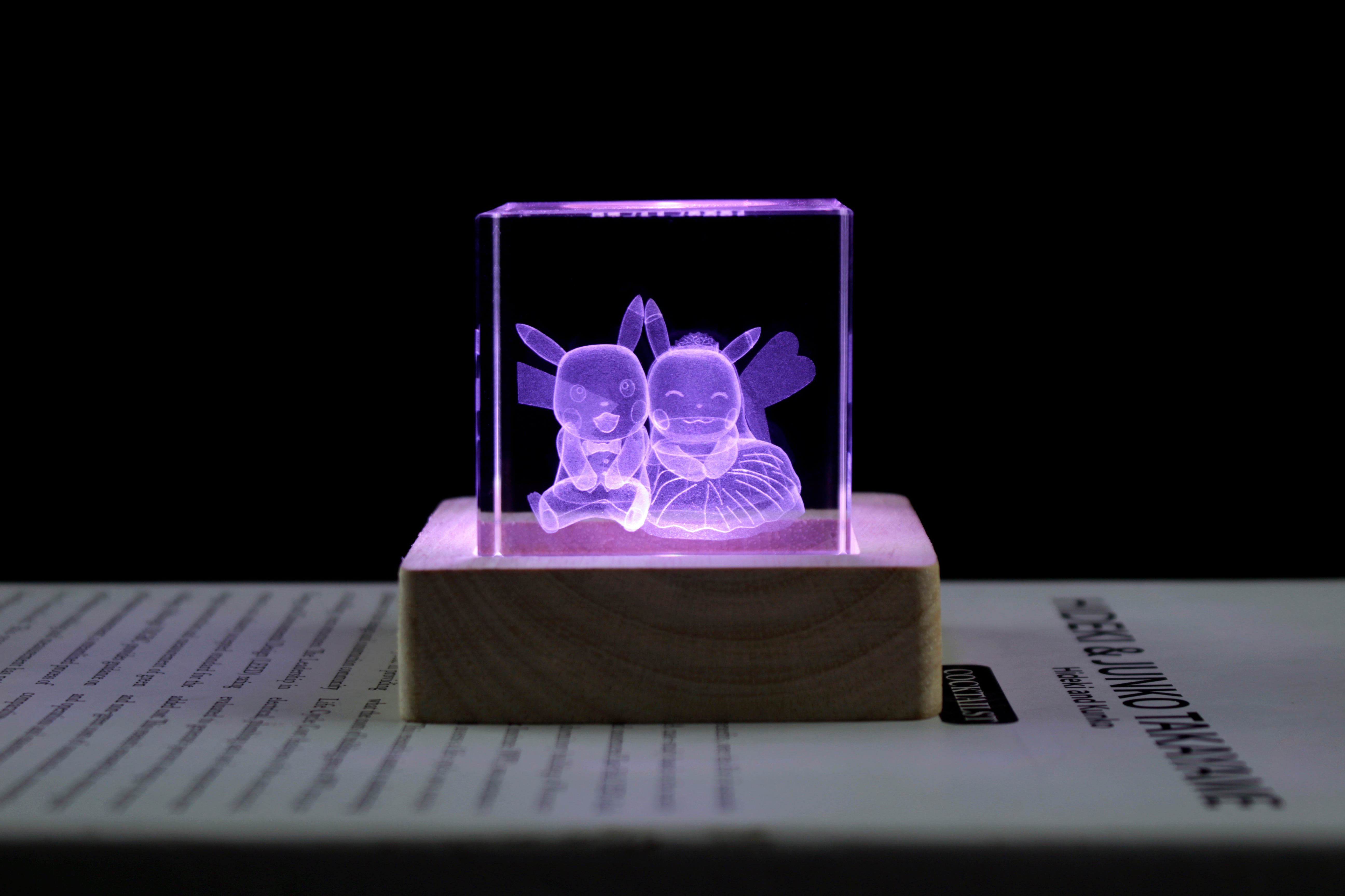 Pikachu Couple Crystal Cube