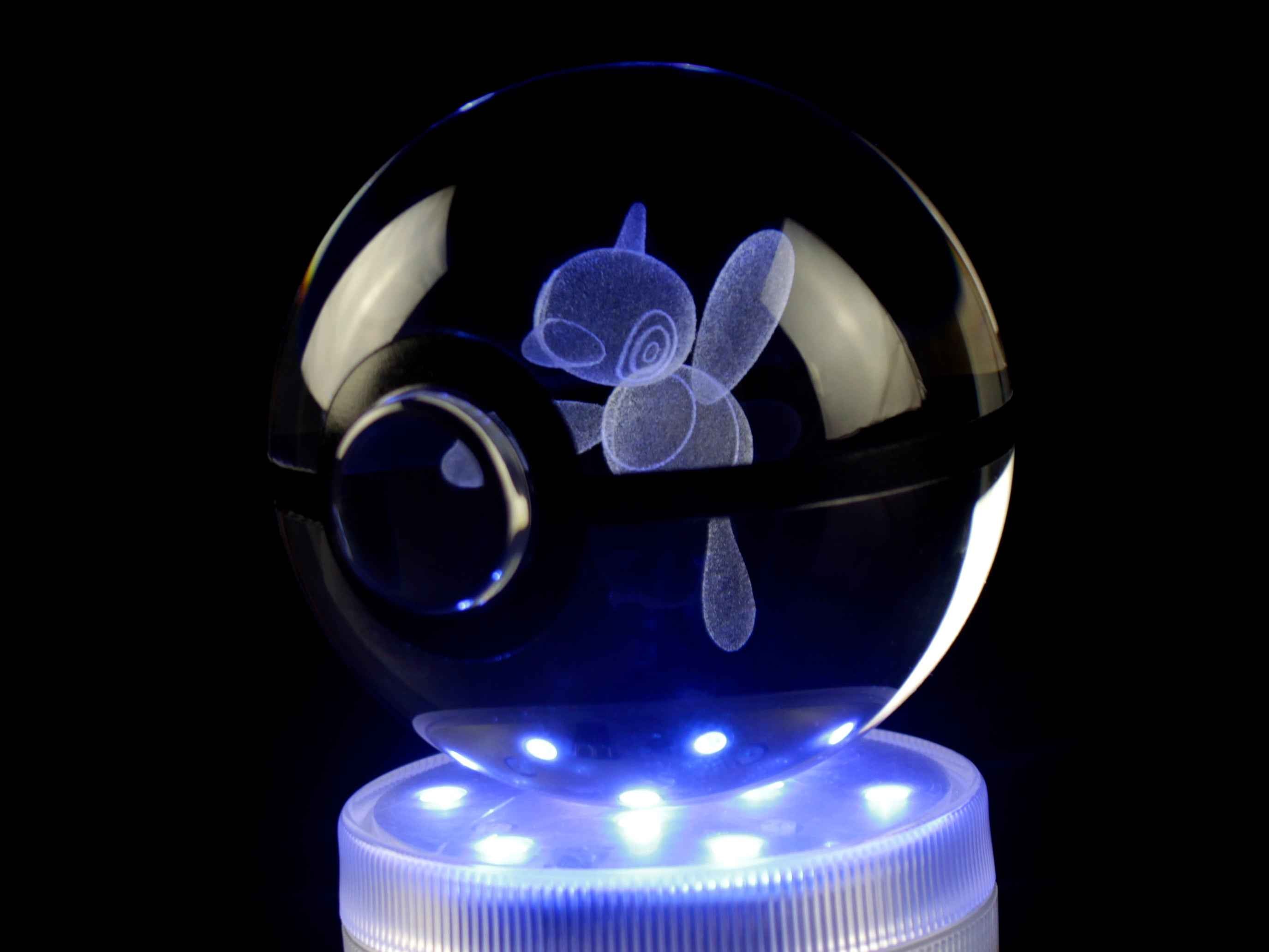 Large Ribbon Pokeball Porygon-z Large Crystal Pokeball – GlowingPokeballs