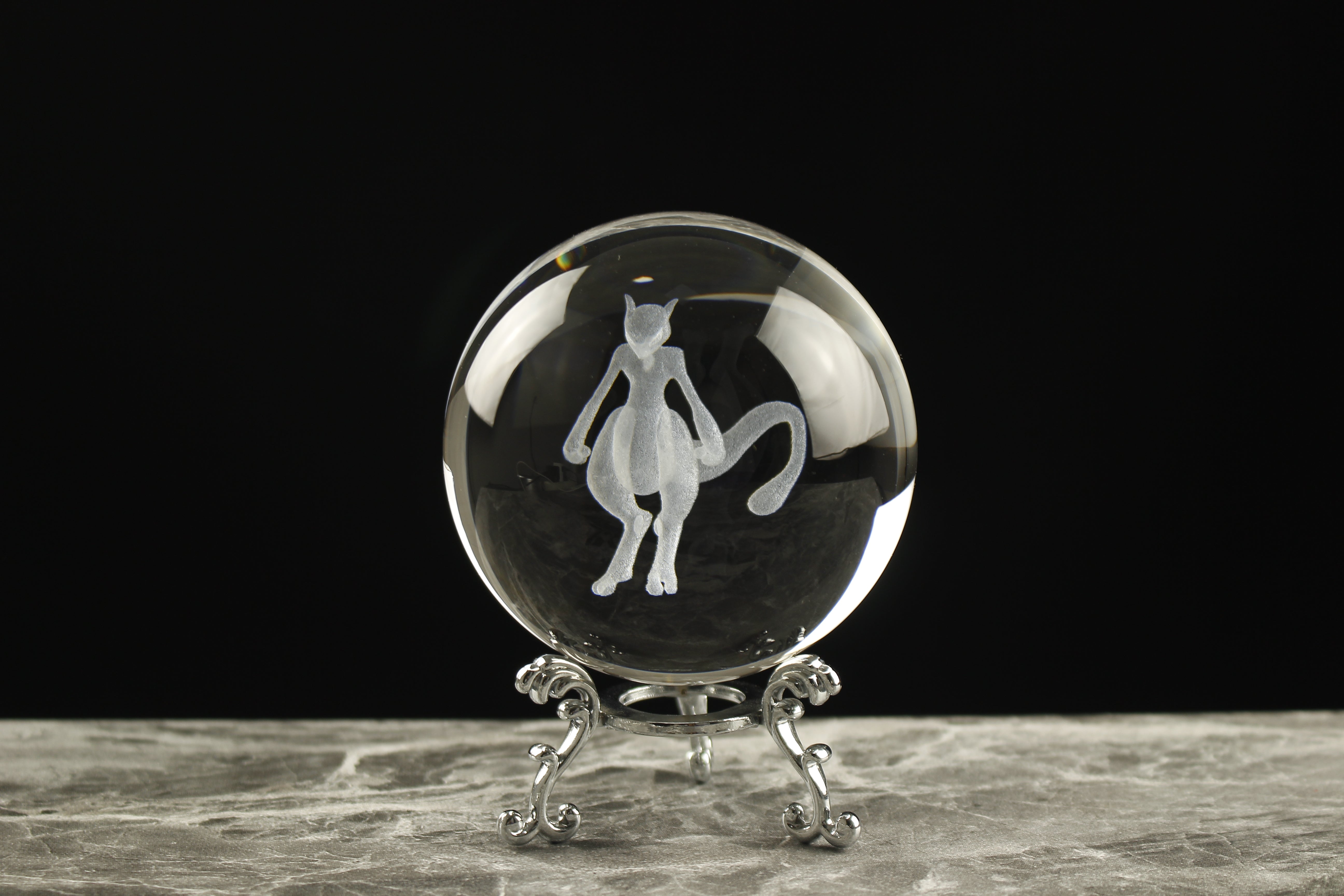 Mewtwo Engraved Crystal Orb