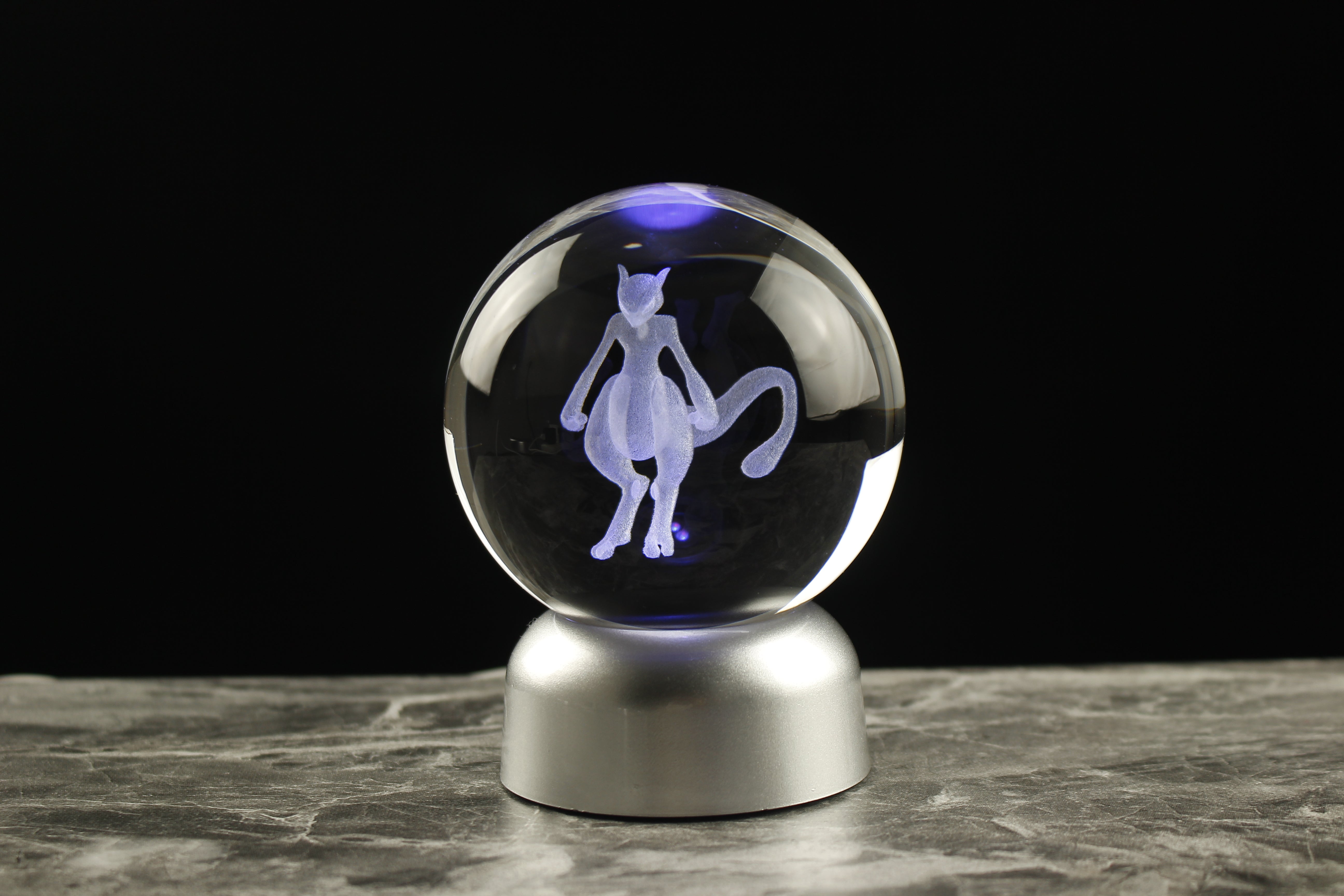 Mewtwo Engraved Crystal Orb