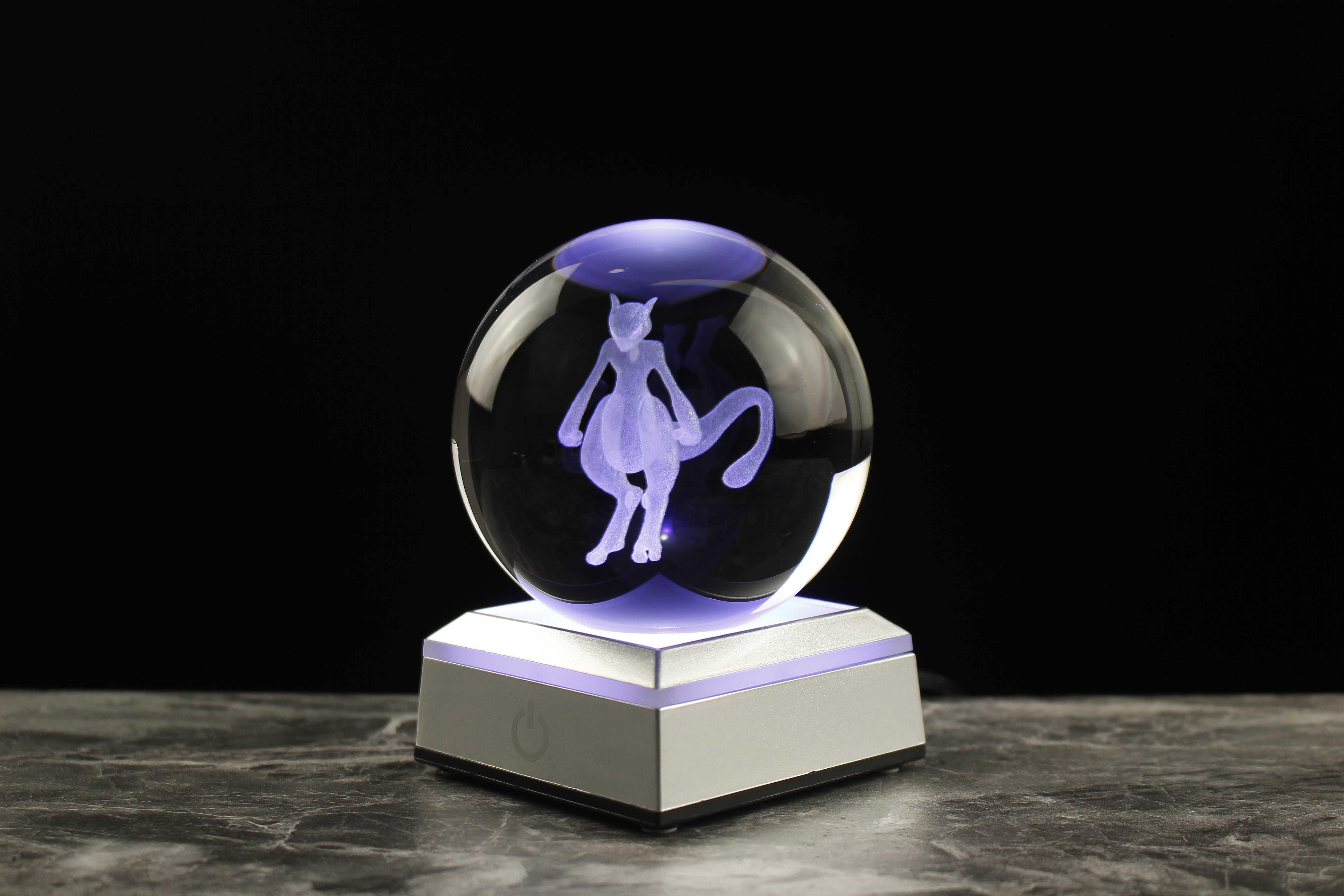 Mewtwo Engraved Crystal Orb