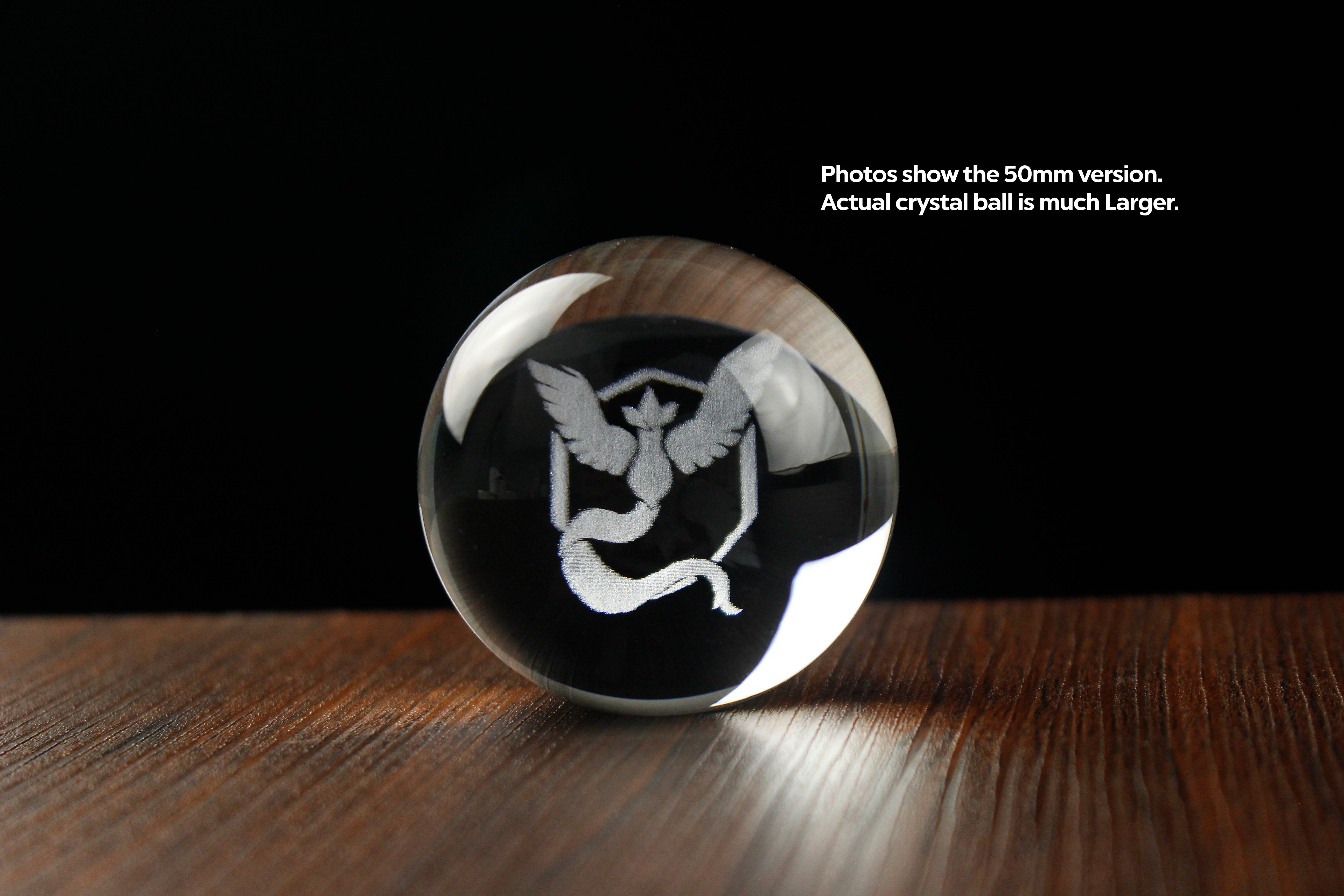 Team Mystic Engraved in Crystal Ball