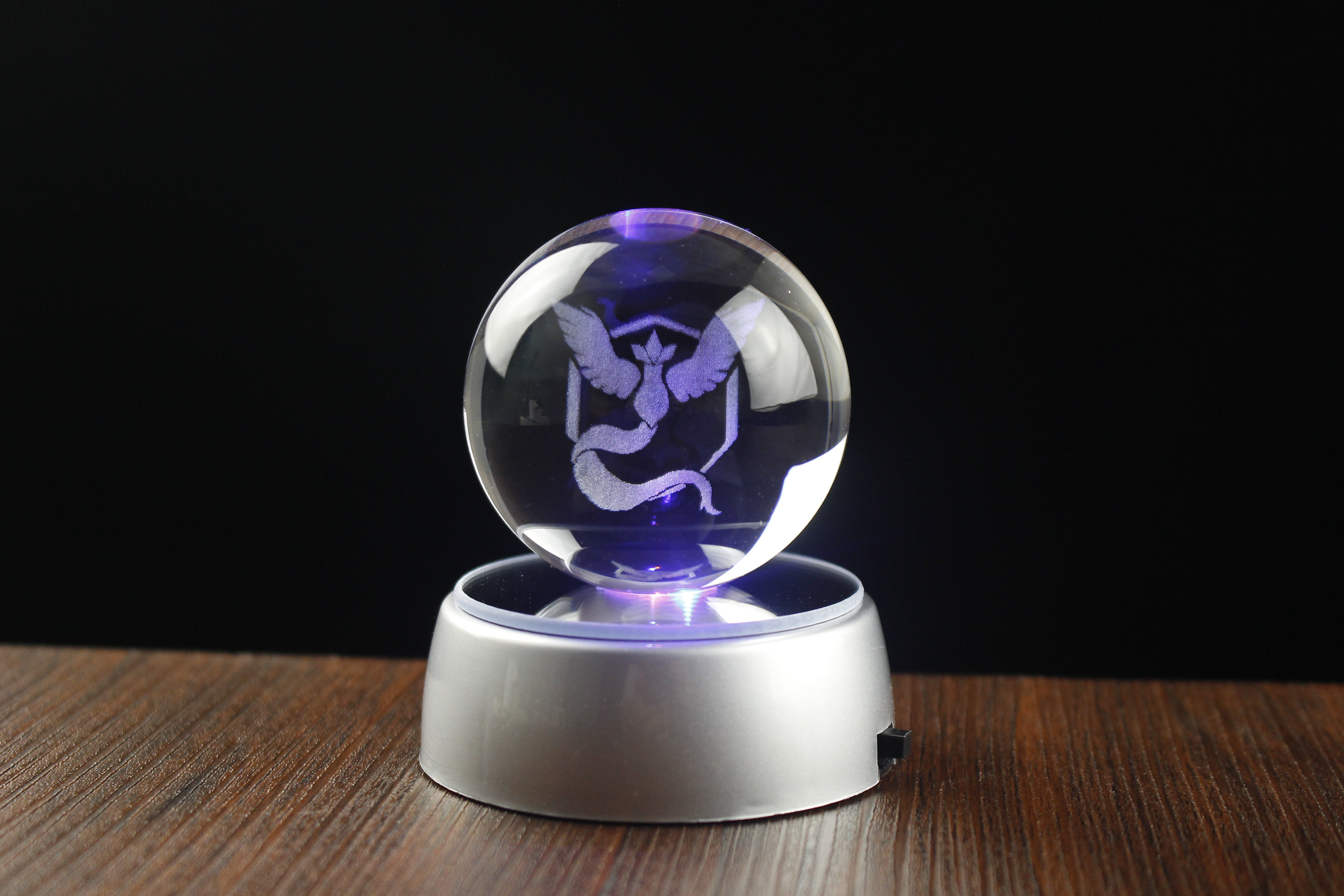 Team Mystic Engraved in Crystal Ball