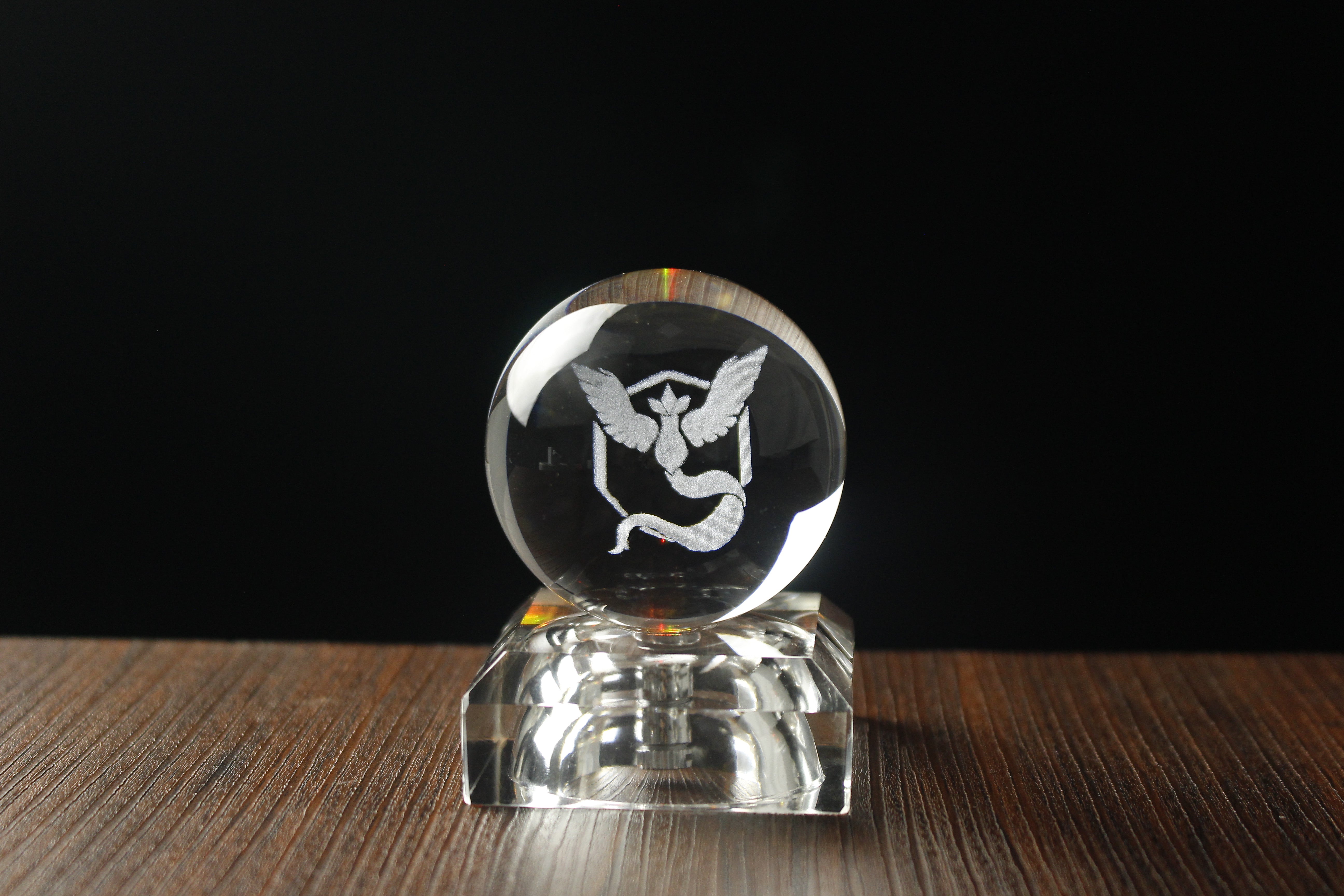 Team Mystic Engraved in Crystal Ball