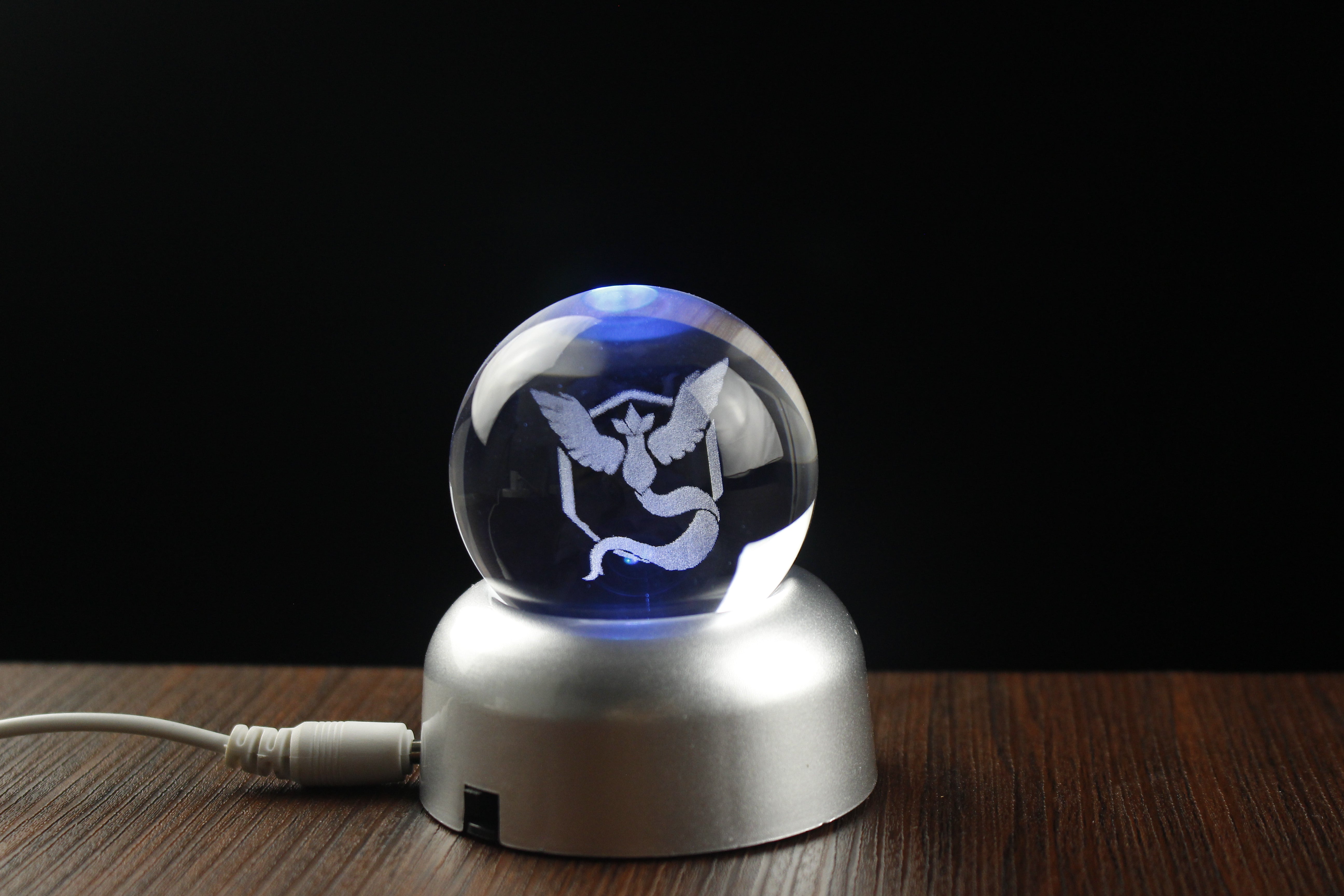 Team Mystic Engraved in Crystal Ball