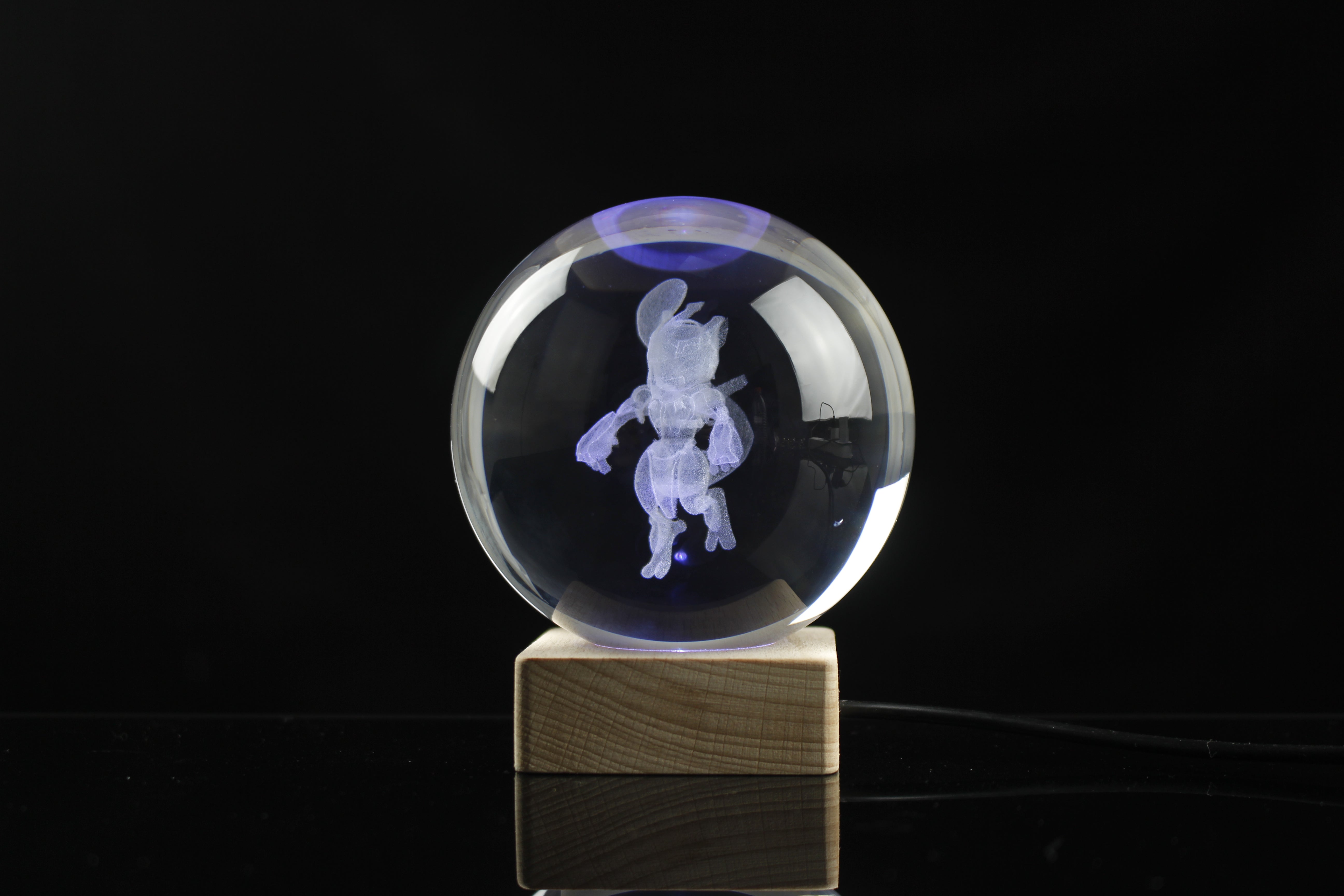 Armoured Mewtwo Engraved Crystal Orb