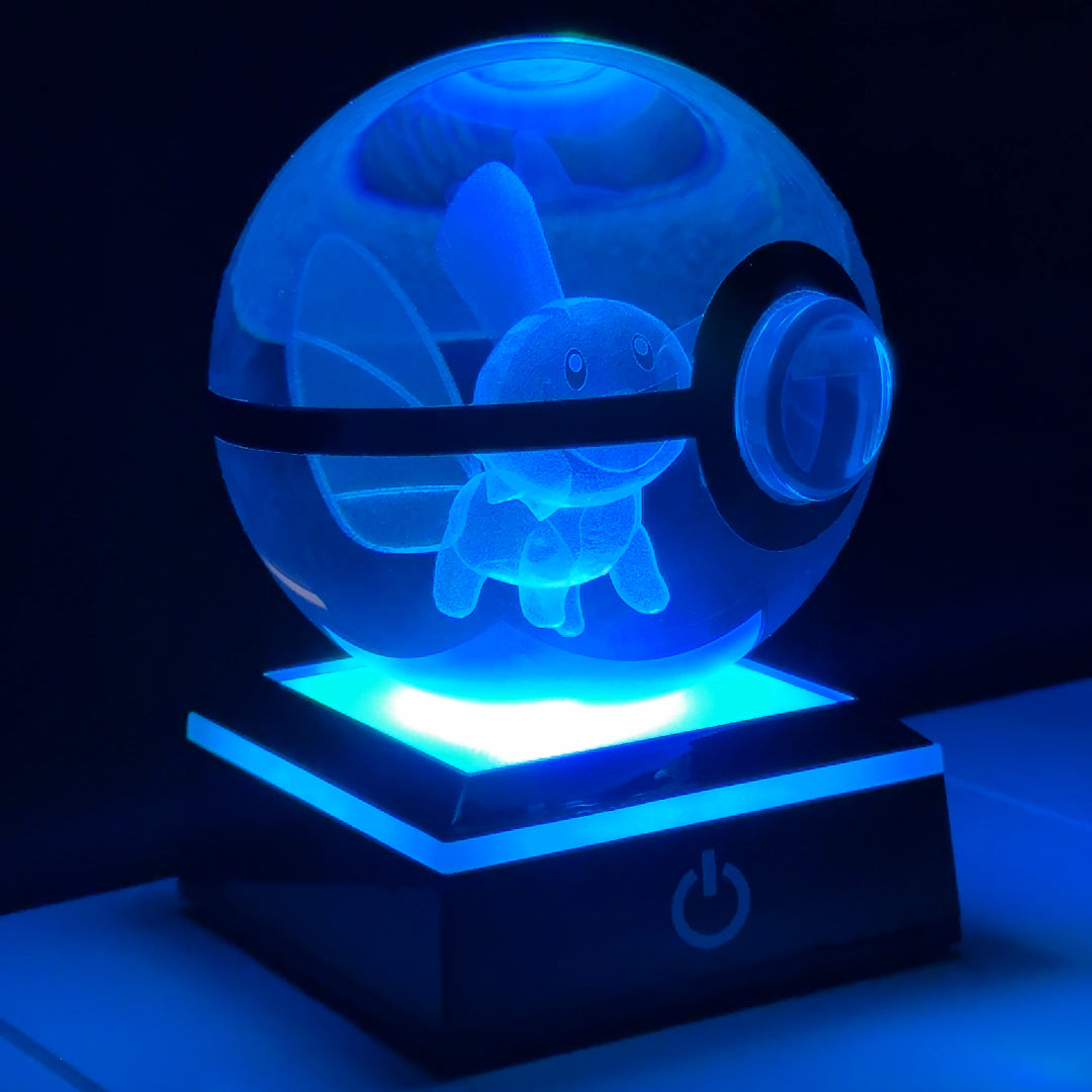 Mudkip Large Crystal Pokeball