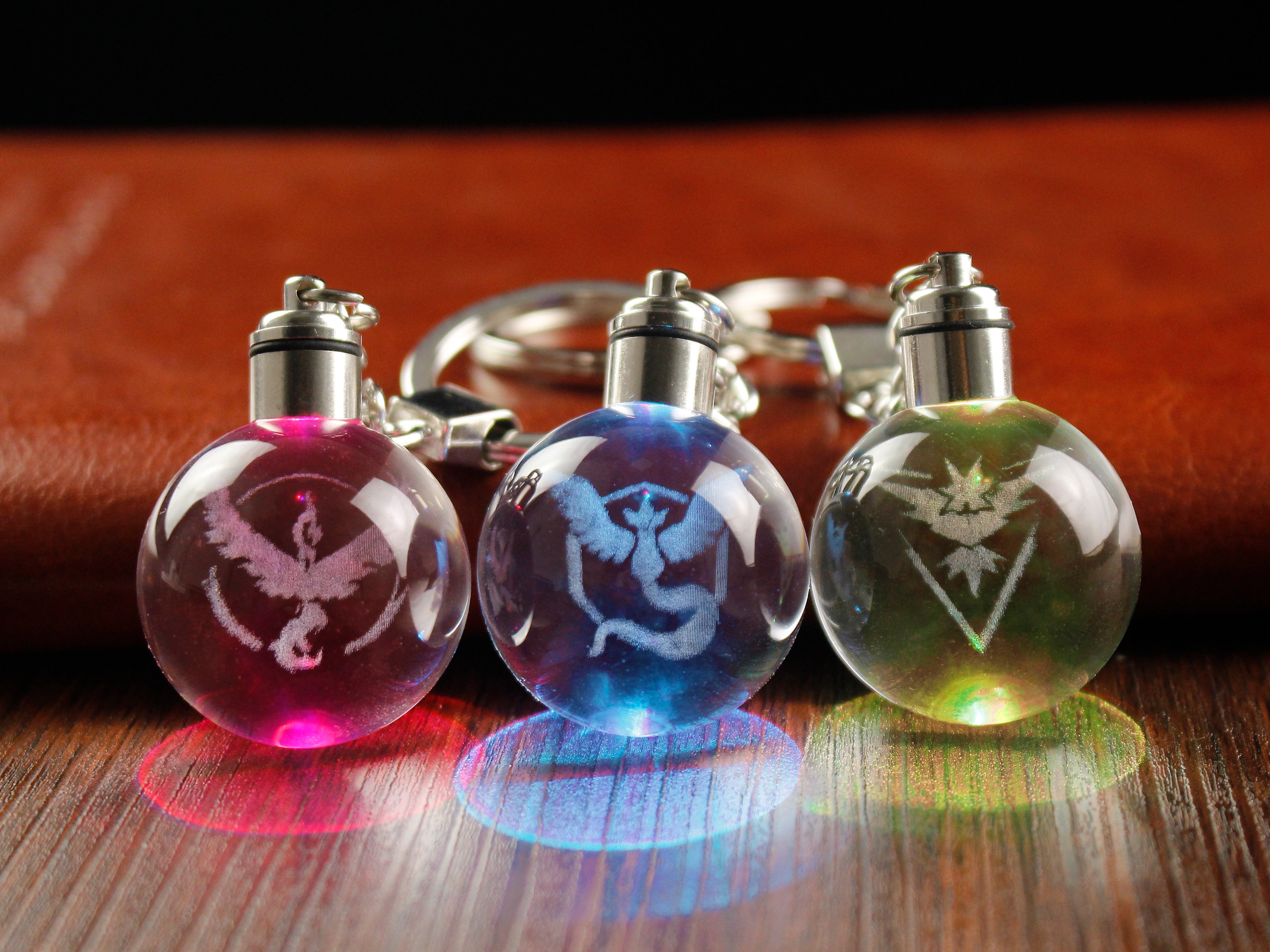 POGO Teams Engraved Crystal Keychain