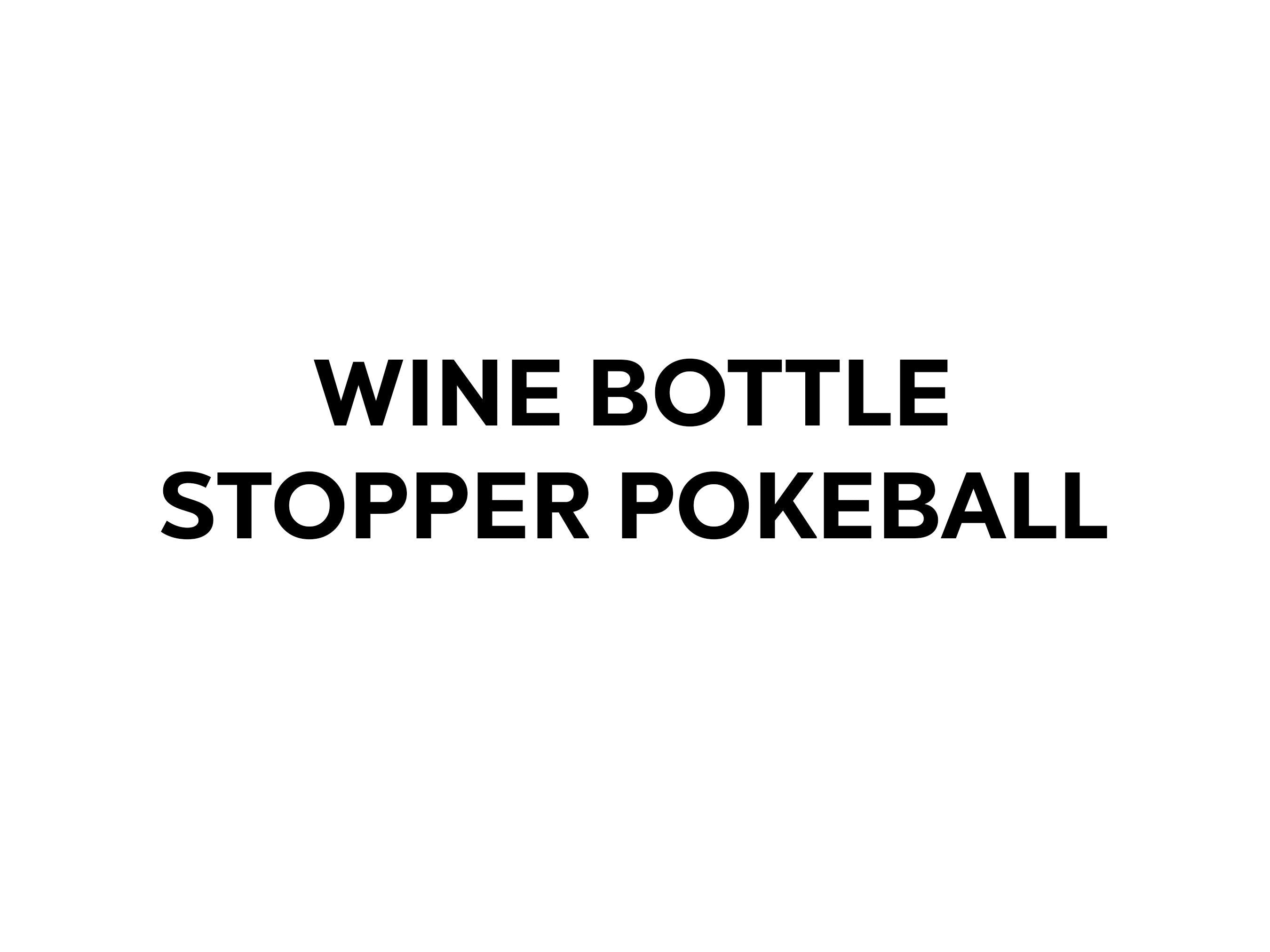 Engraved Pokeball Wine Bottle Stopper